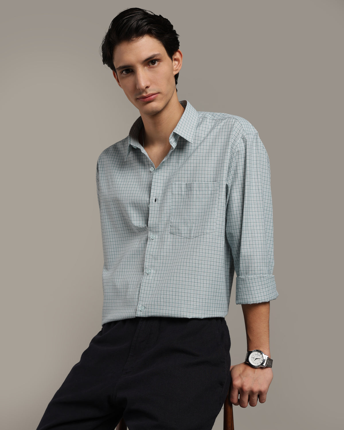 Frosted Green Poplin Shirt