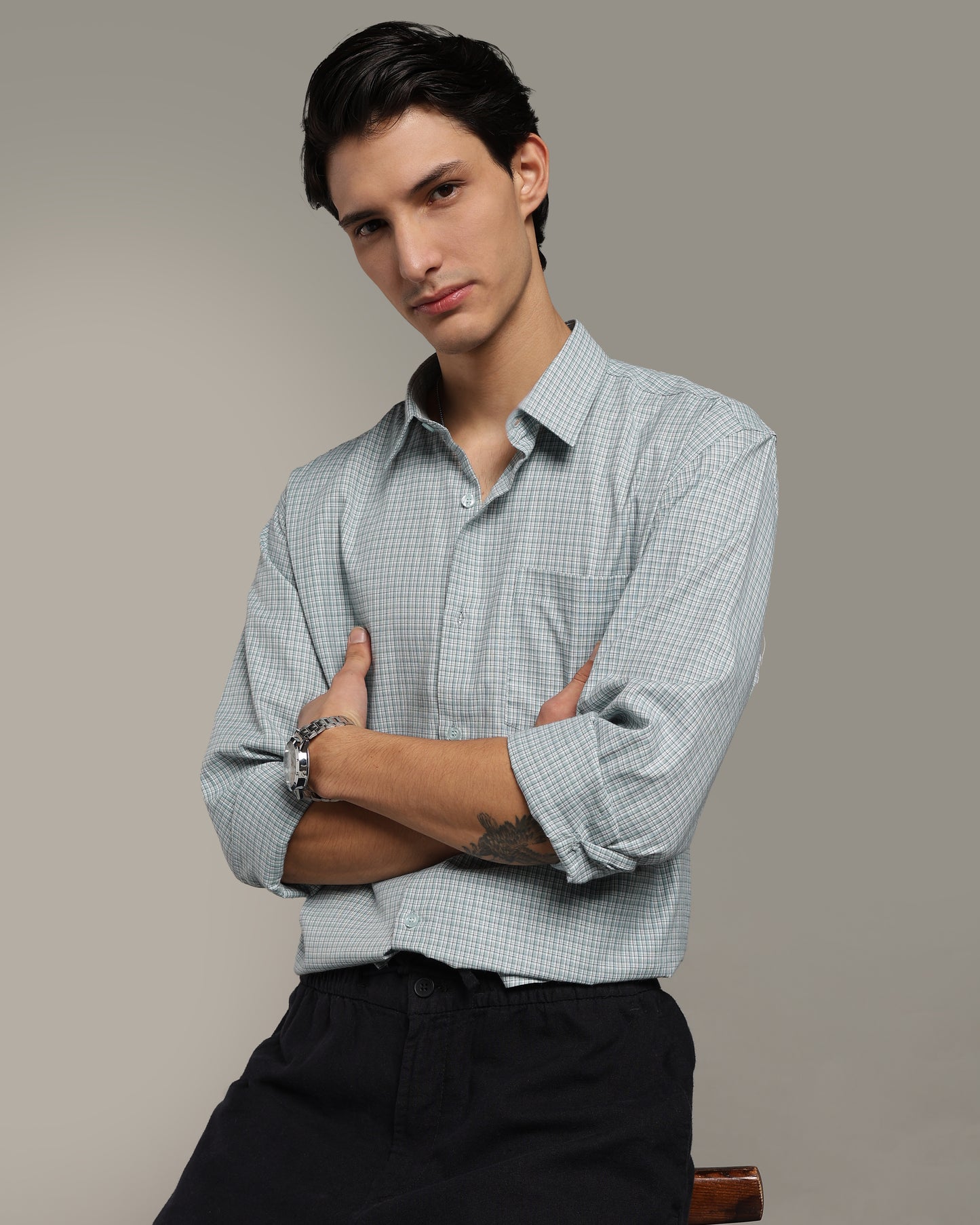 Frosted Green Poplin Shirt
