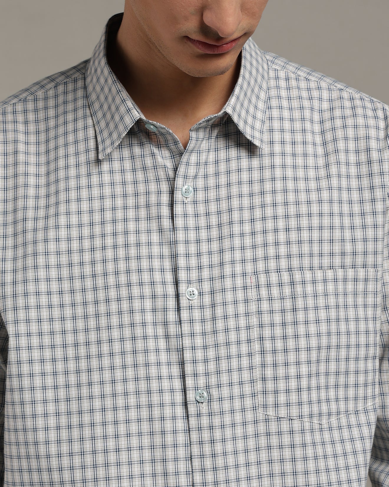 Indigo white Poplin Shirt