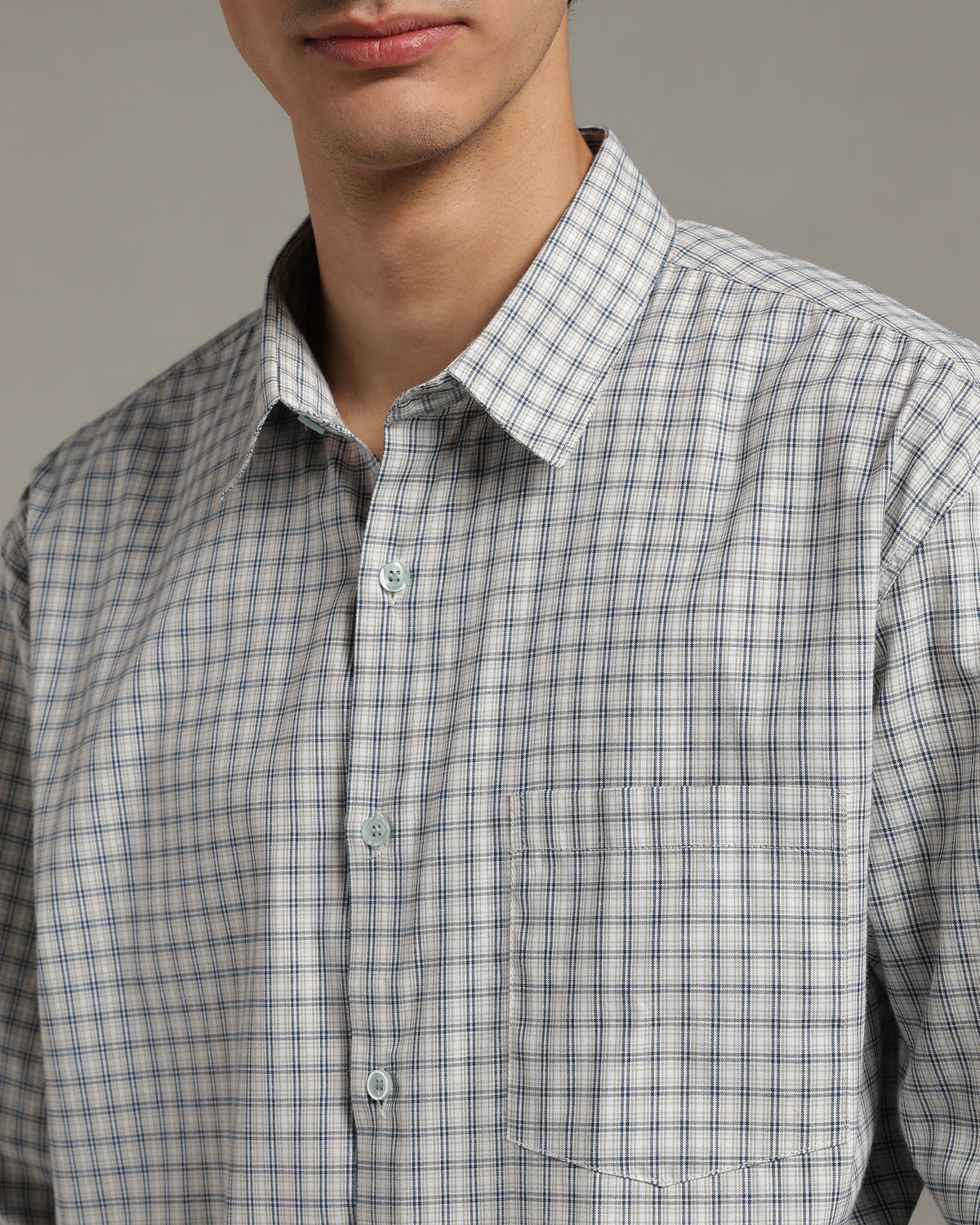Indigo white Poplin Shirt