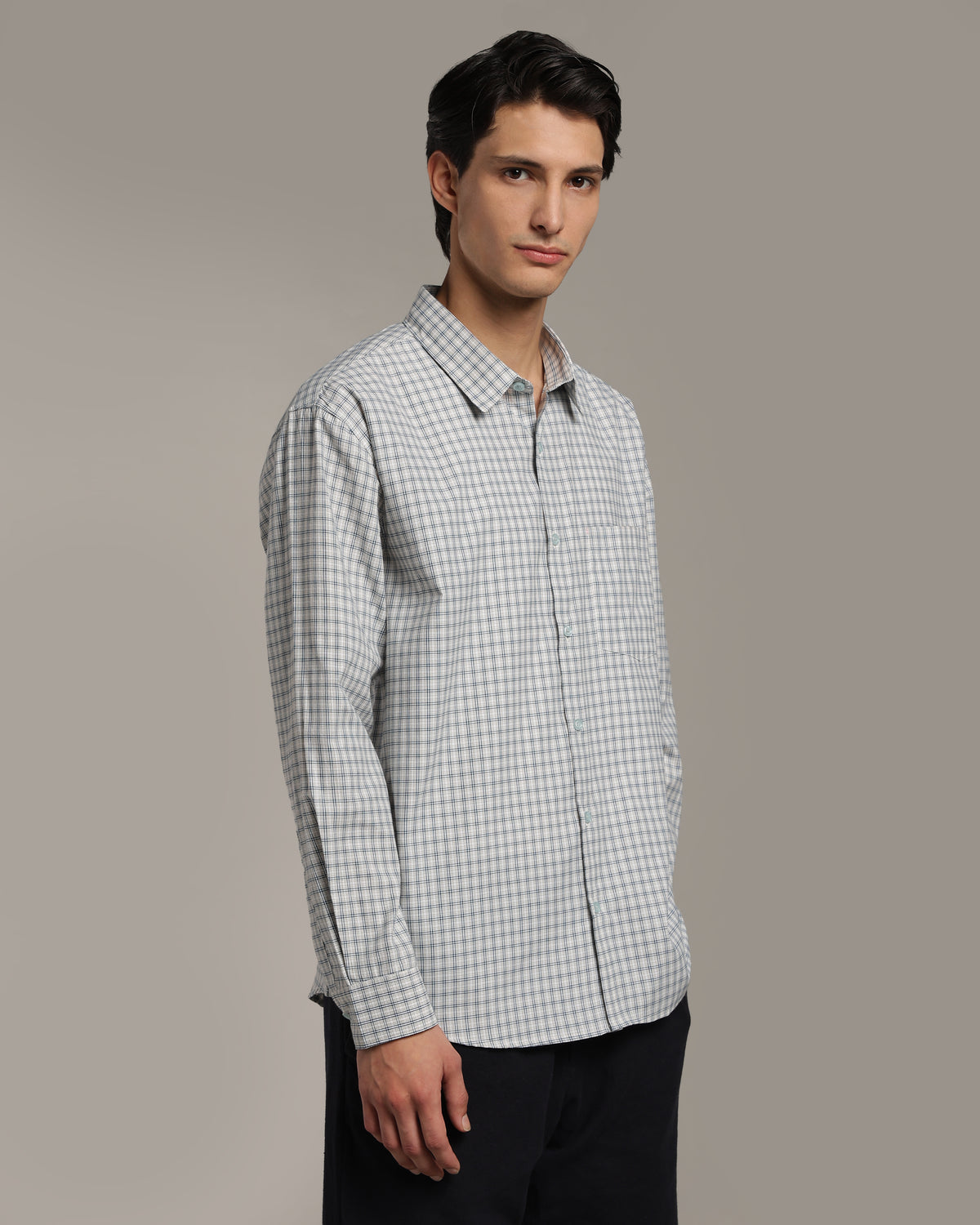 Indigo white Poplin Shirt