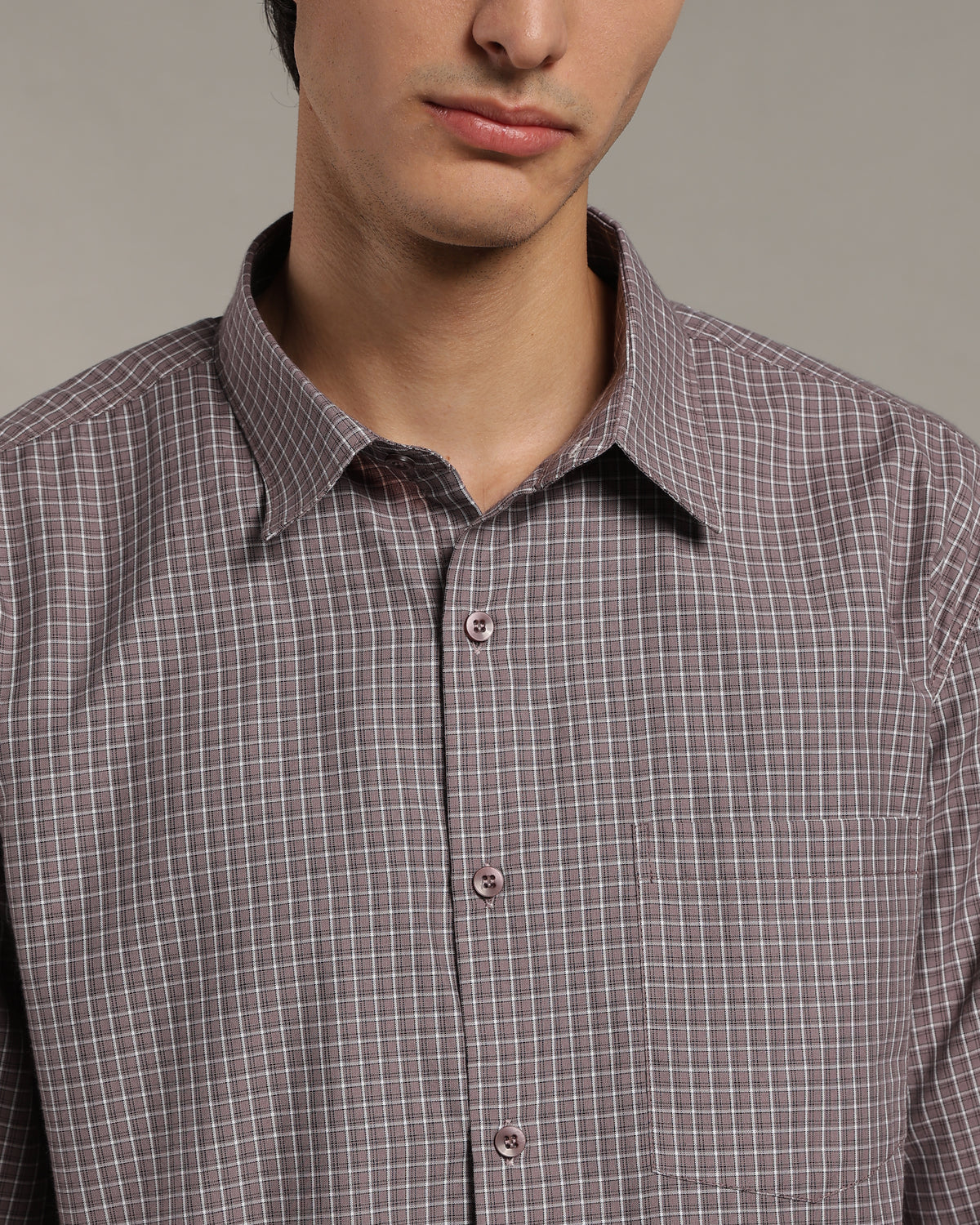 Dusty Mauve Poplin Shirt