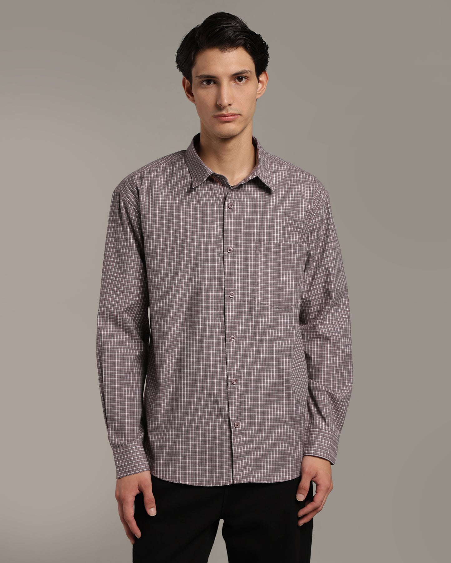 Dusty Mauve Poplin Shirt
