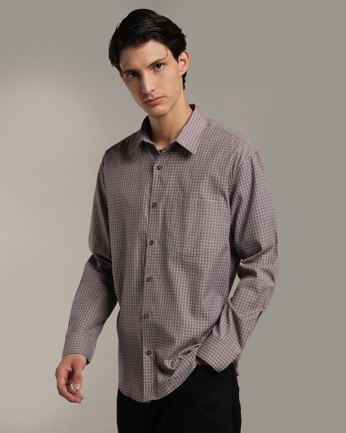 Dusty Mauve Poplin Shirt
