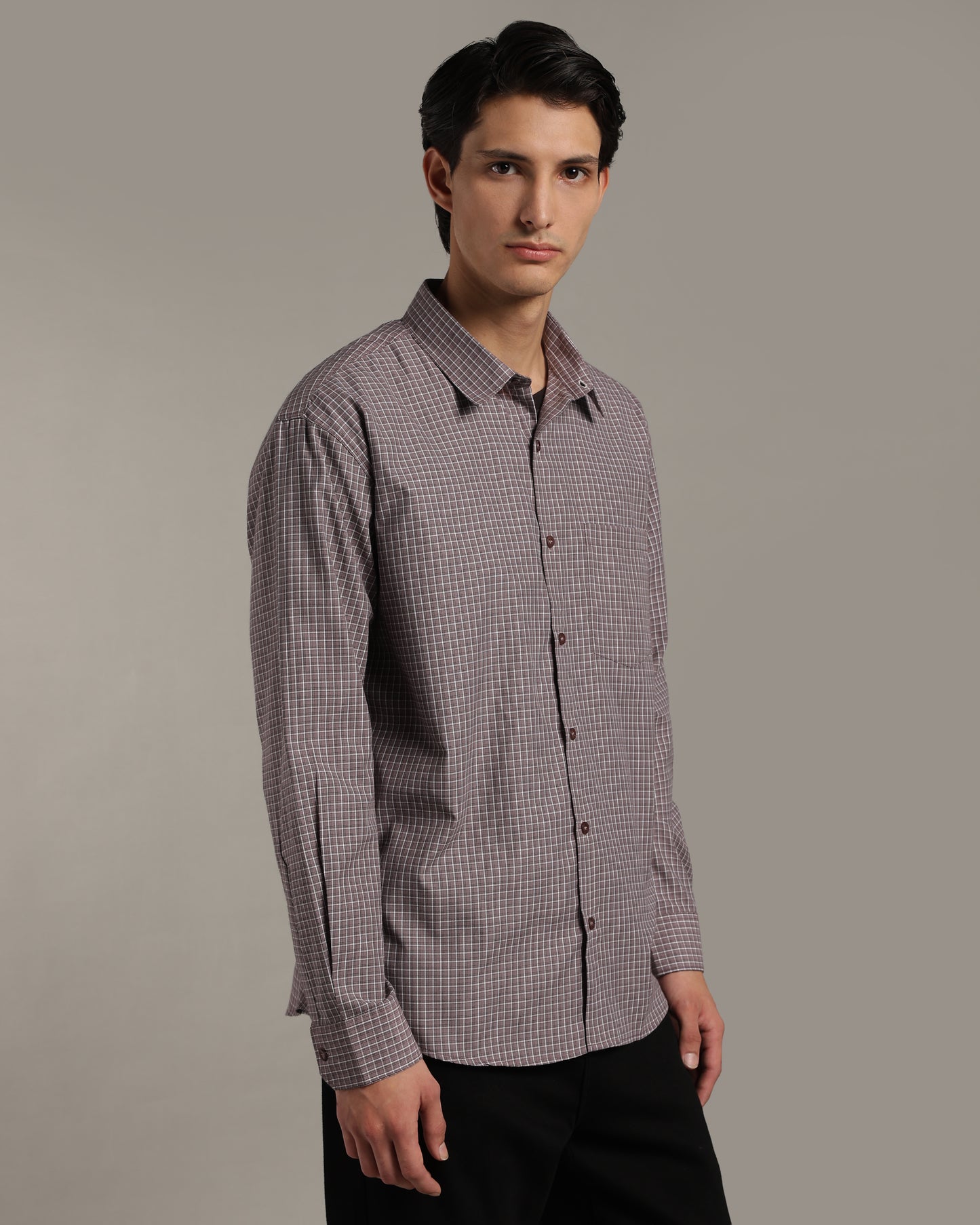 Dusty Mauve Poplin Shirt