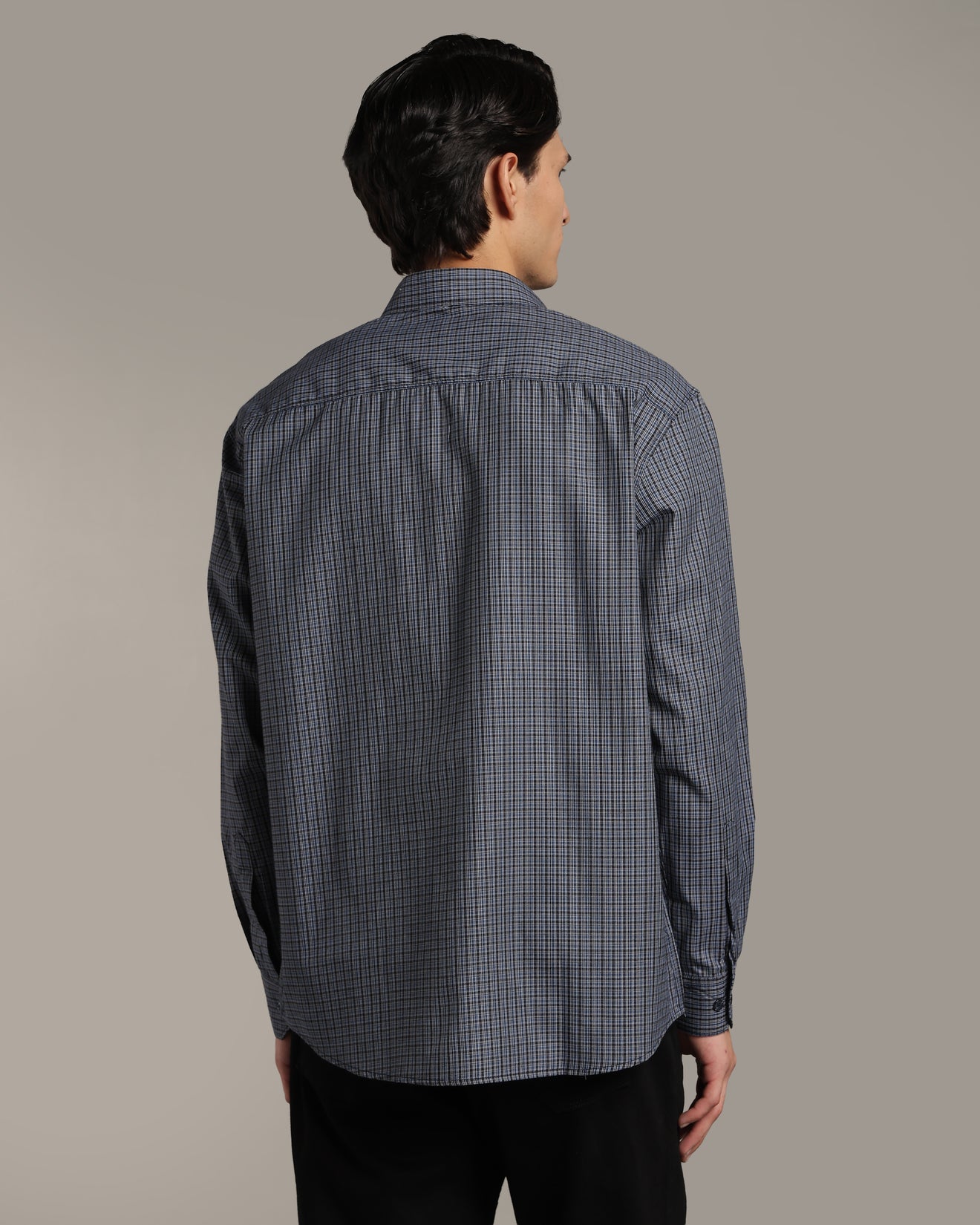 Dark Blue Poplin Shirt