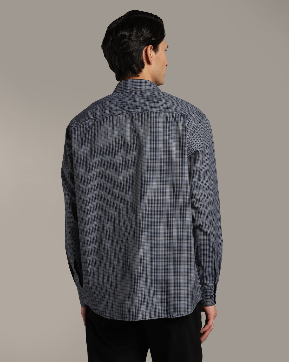 Dark Blue Poplin Shirt