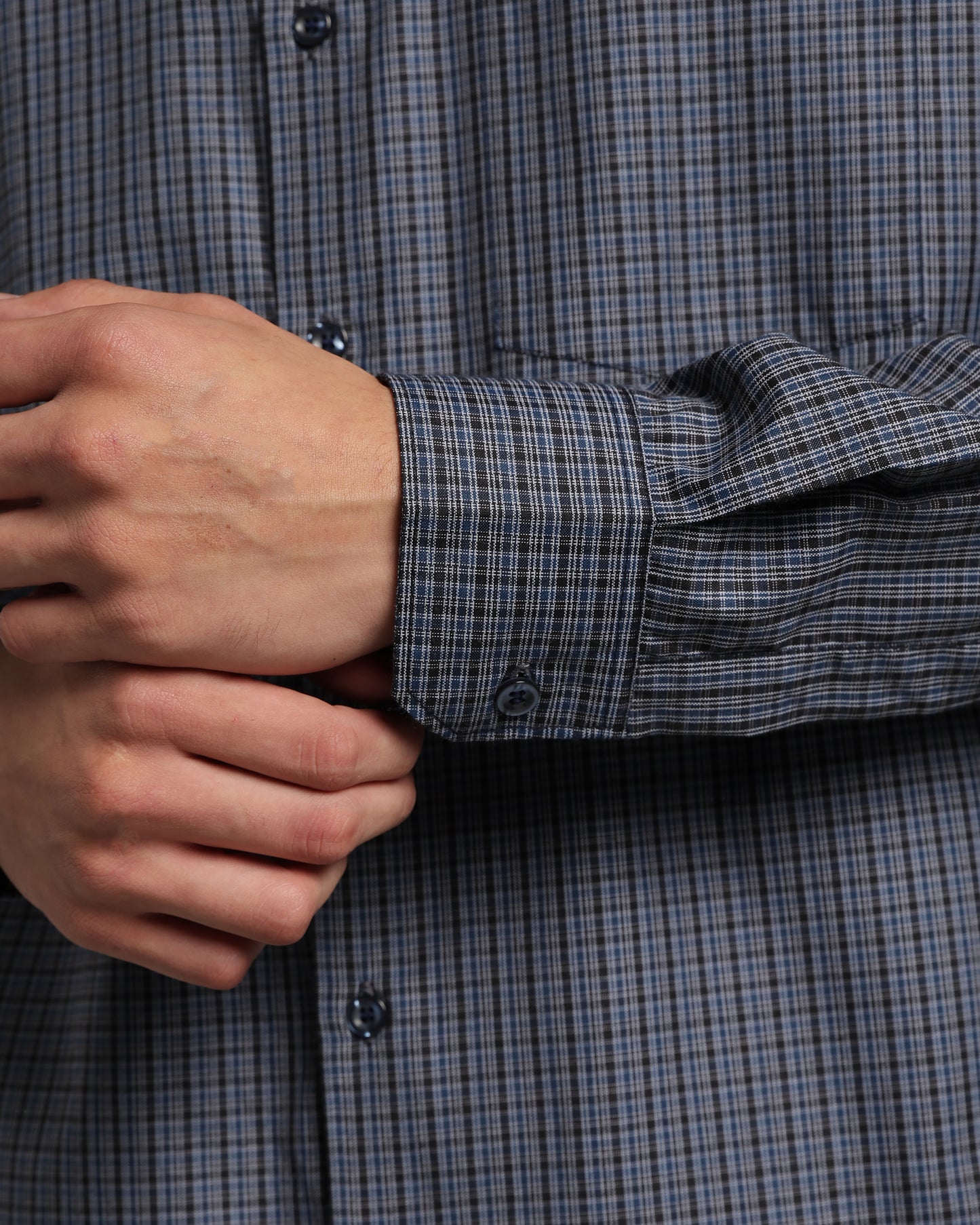 Dark Blue Poplin Shirt