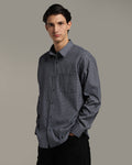 Dark Blue Poplin Shirt