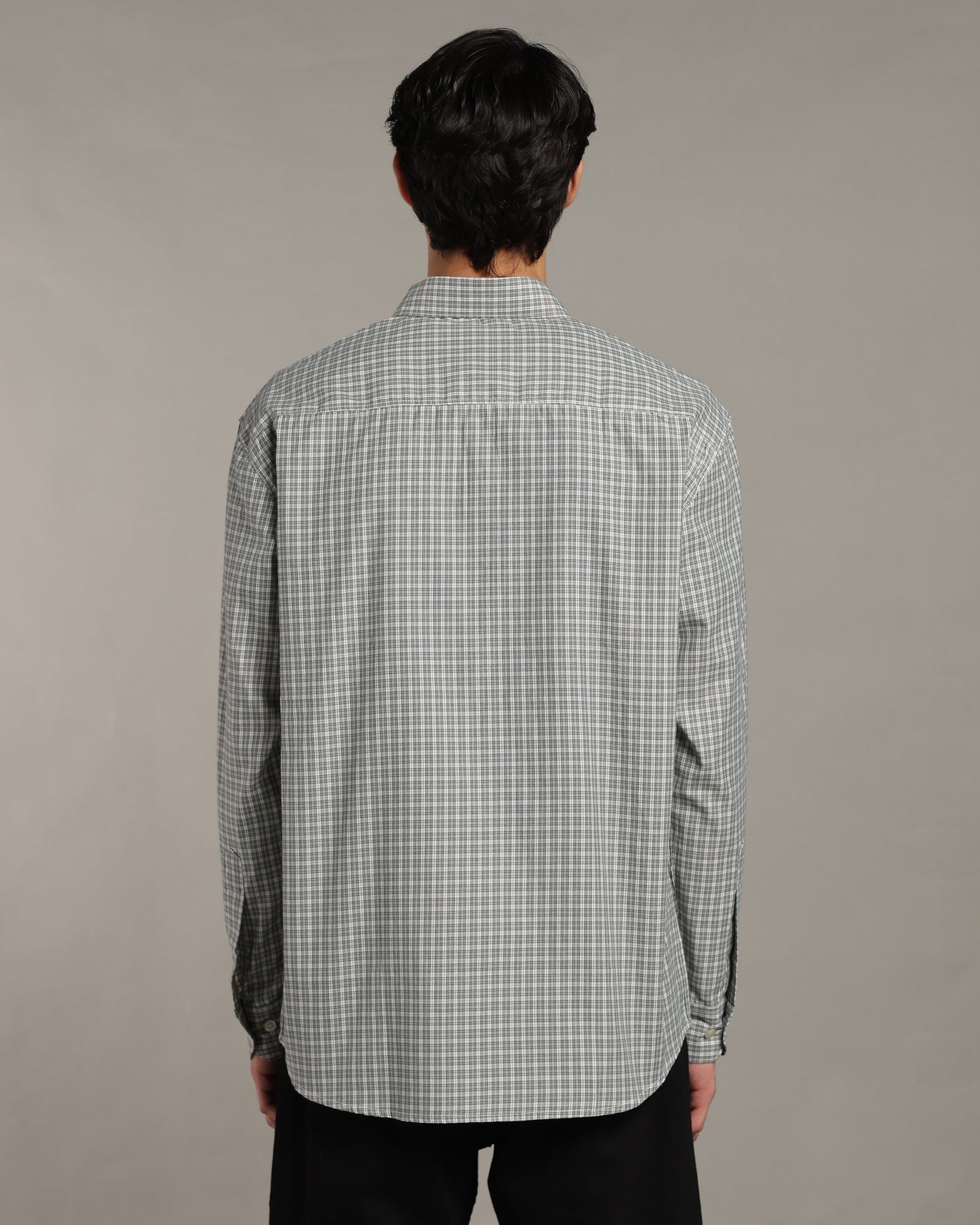 Olive Grey Poplin Shirt