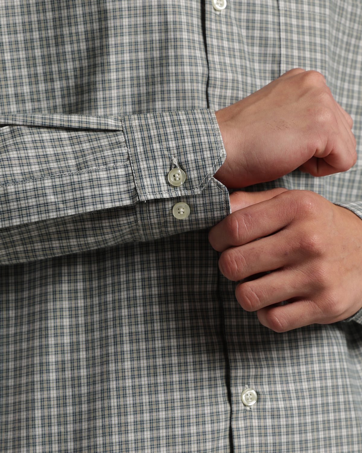 Olive Grey Poplin Shirt
