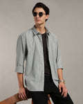 Olive Grey Poplin Shirt