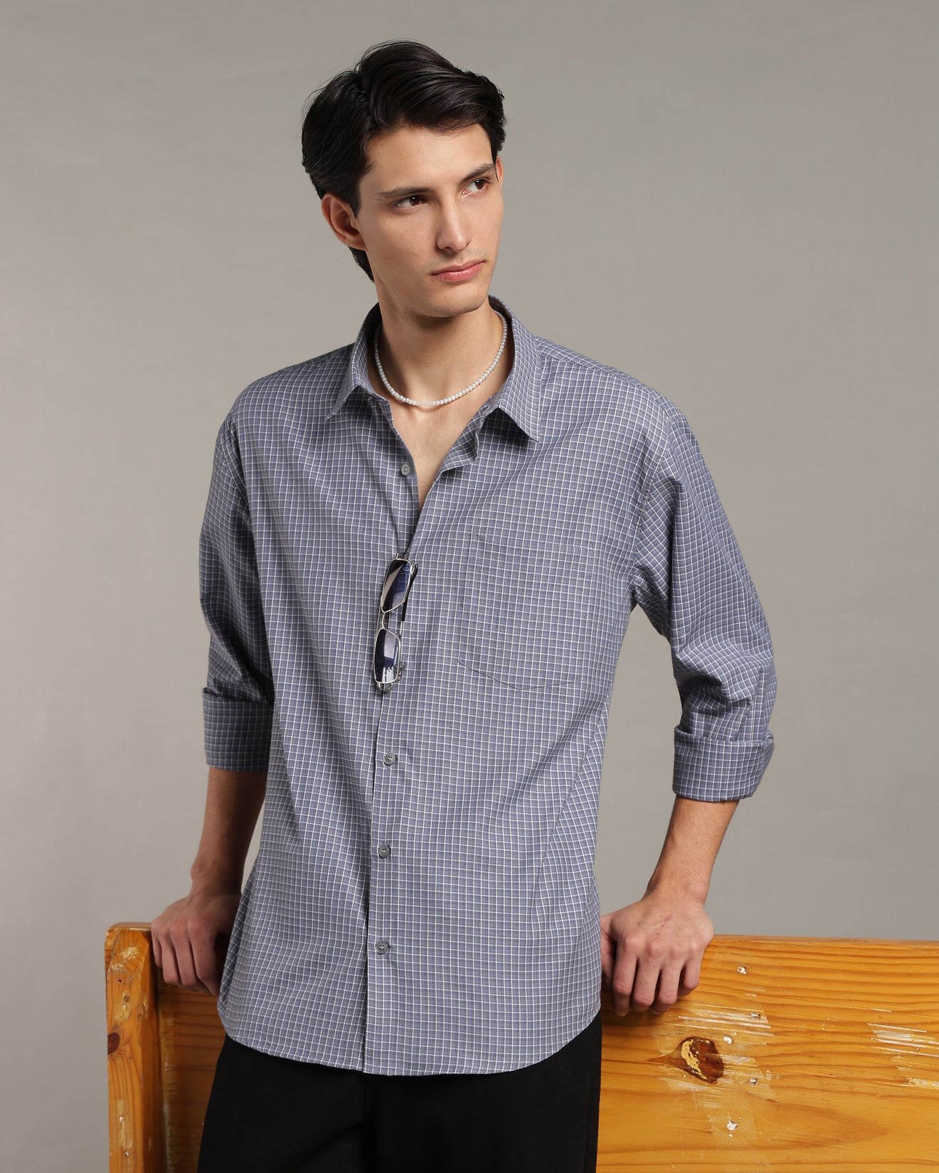 Lavender Blue Poplin Shirt