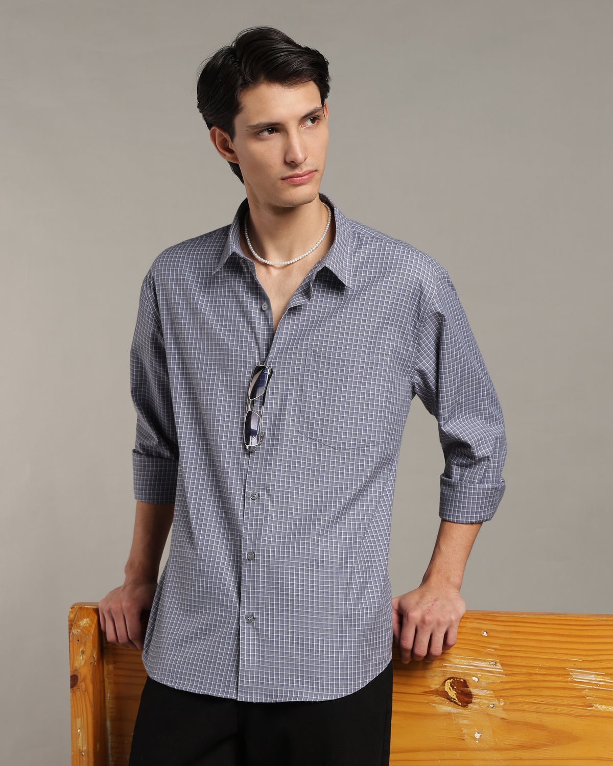 Lavender Blue Poplin Shirt