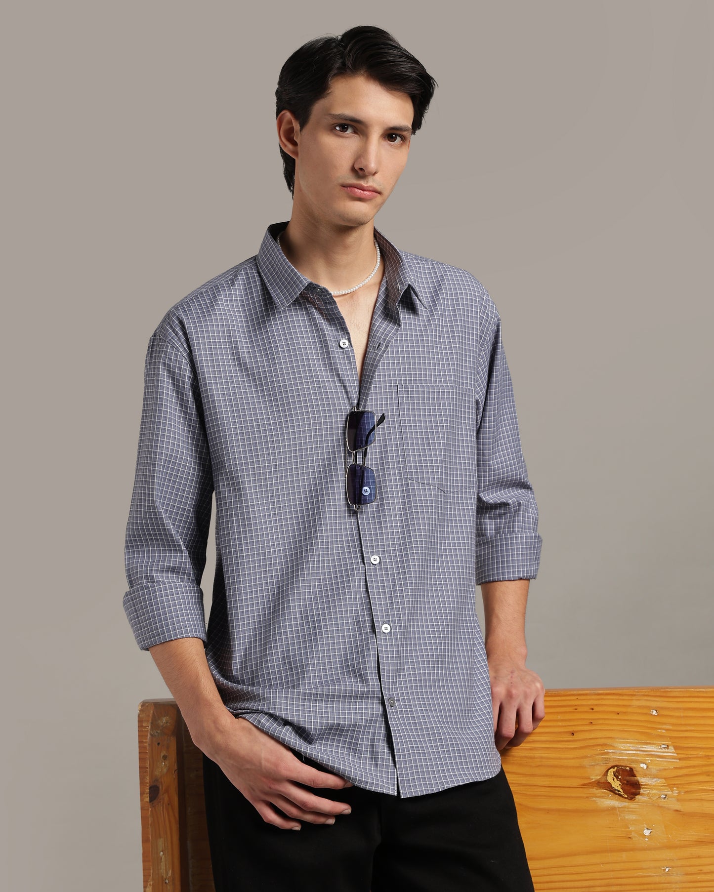 Lavender Blue Poplin Shirt