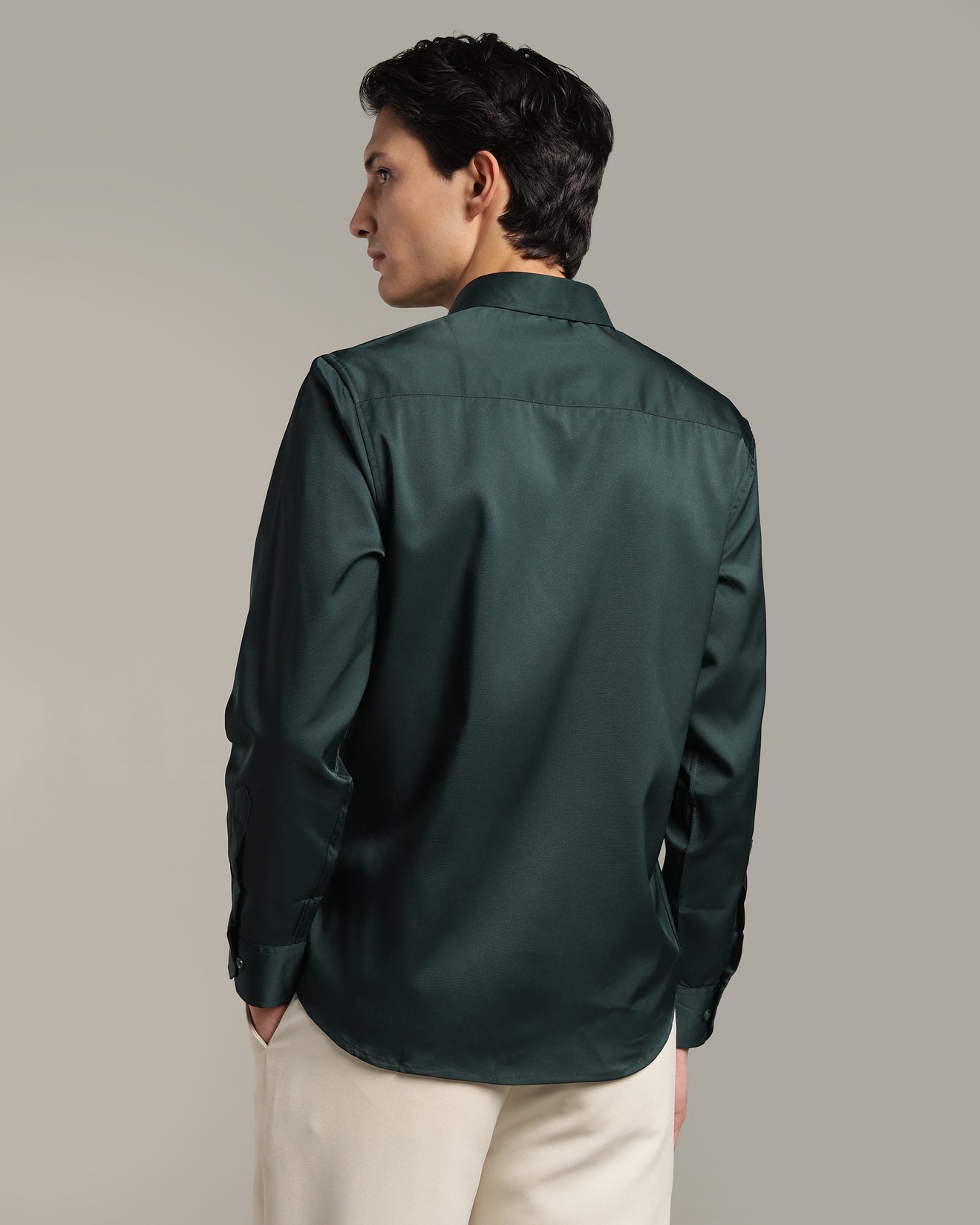 Luxe  Forest Green Slim Fit Shirt