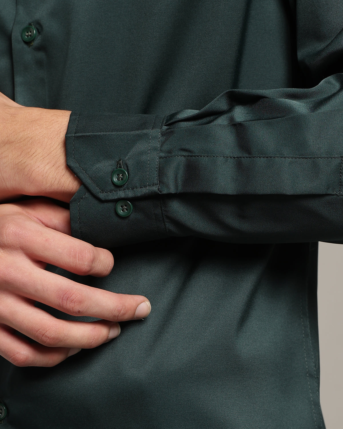Luxe  Forest Green Slim Fit Shirt
