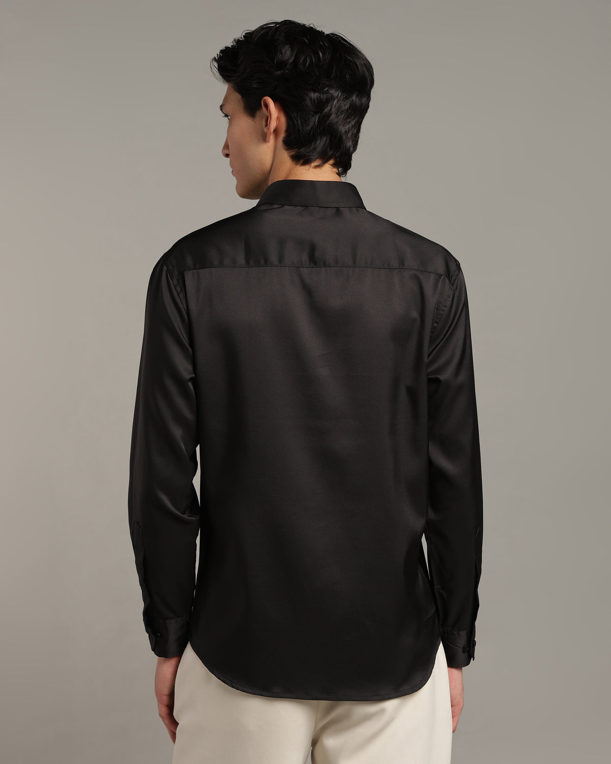 Luxe Black Slim Fit Shirt
