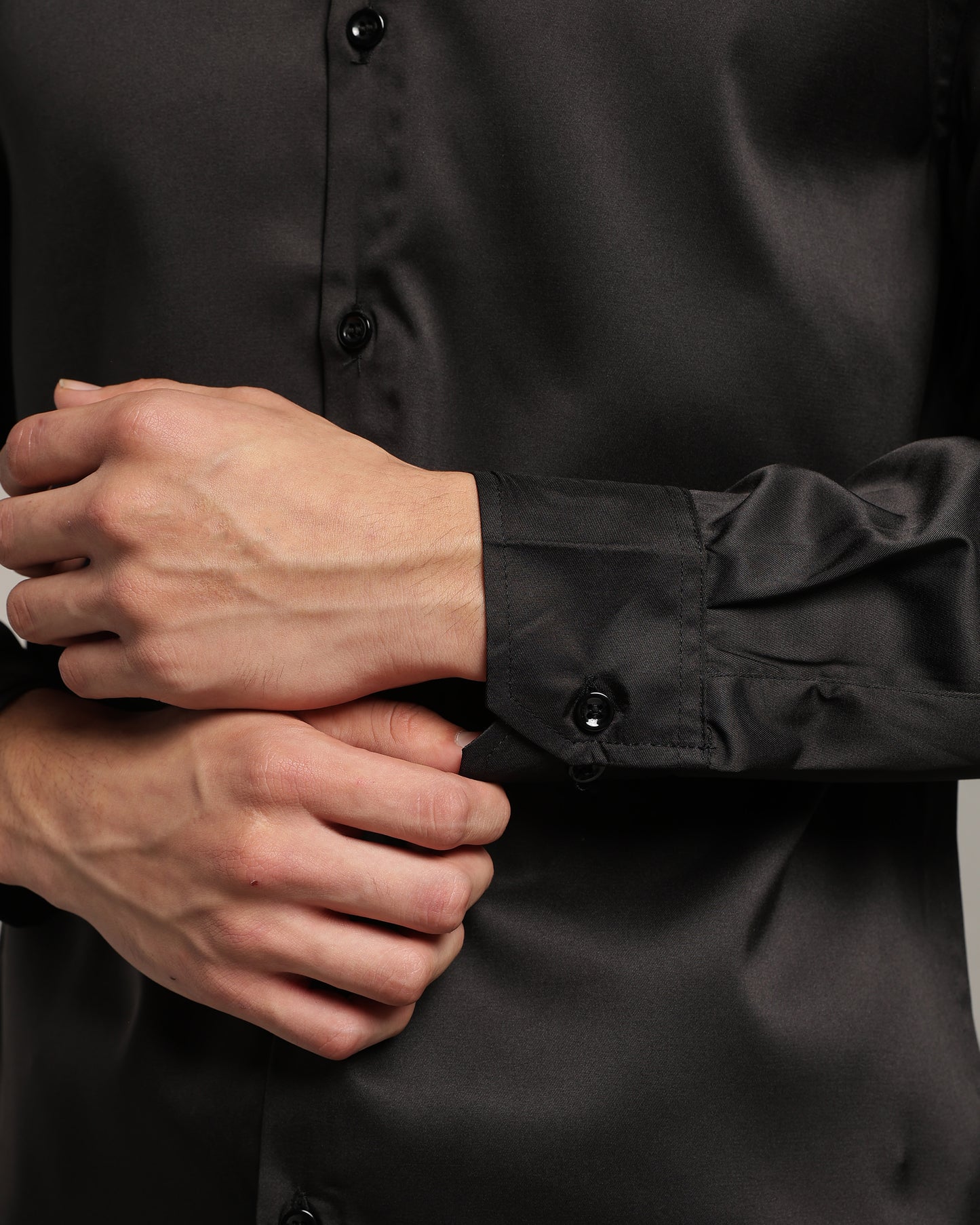 Luxe Black Slim Fit Shirt