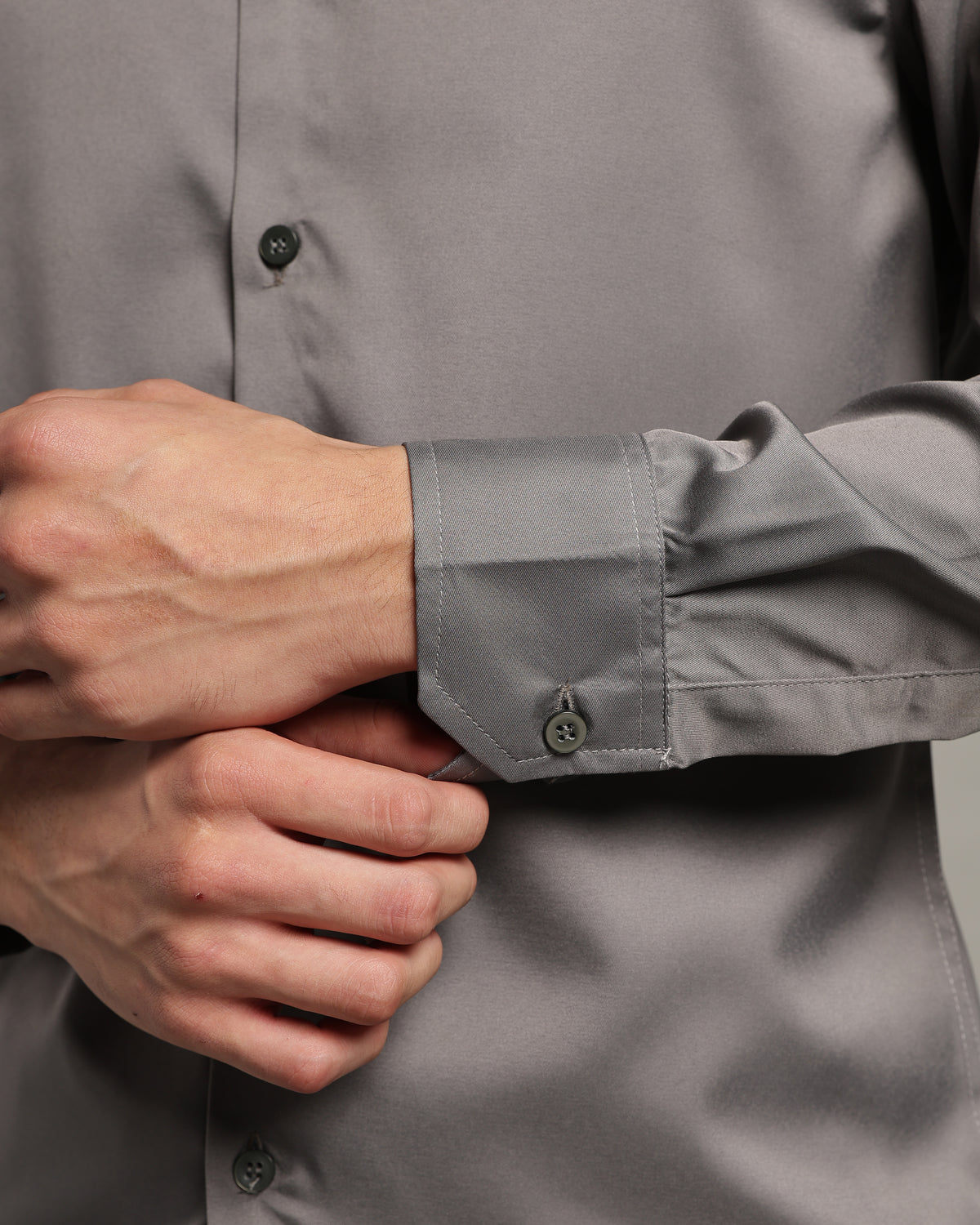 Luxe  Steel Grey Slim Fit Shirt