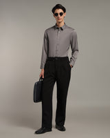 Luxe  Steel Grey Slim Fit Shirt