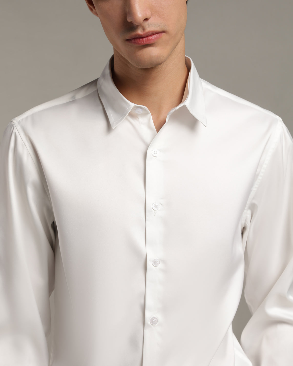Luxe White Slim Fit Shirt