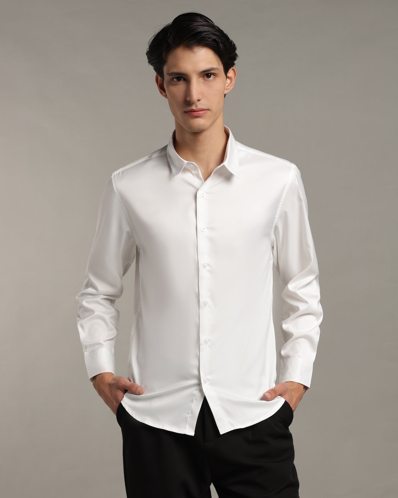 Luxe White Slim Fit Shirt