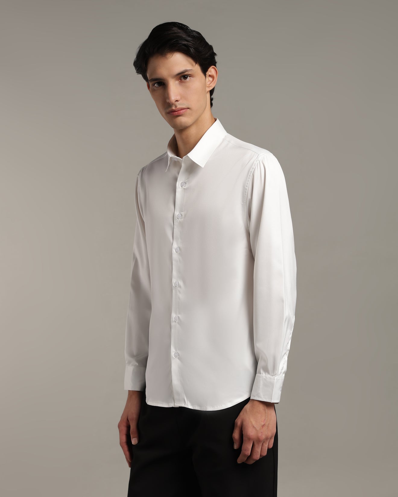 Luxe White Slim Fit Shirt