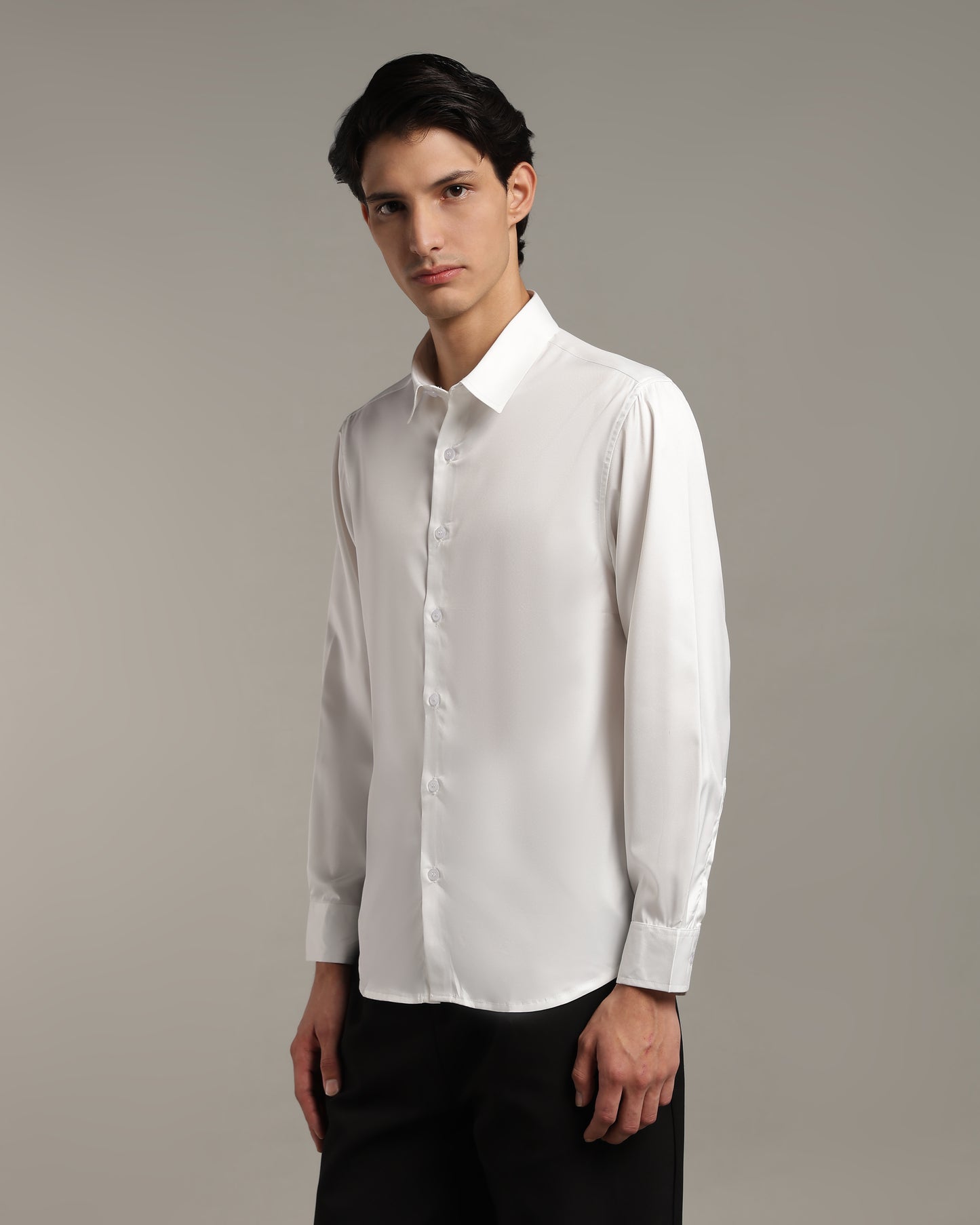 Luxe White Slim Fit Shirt