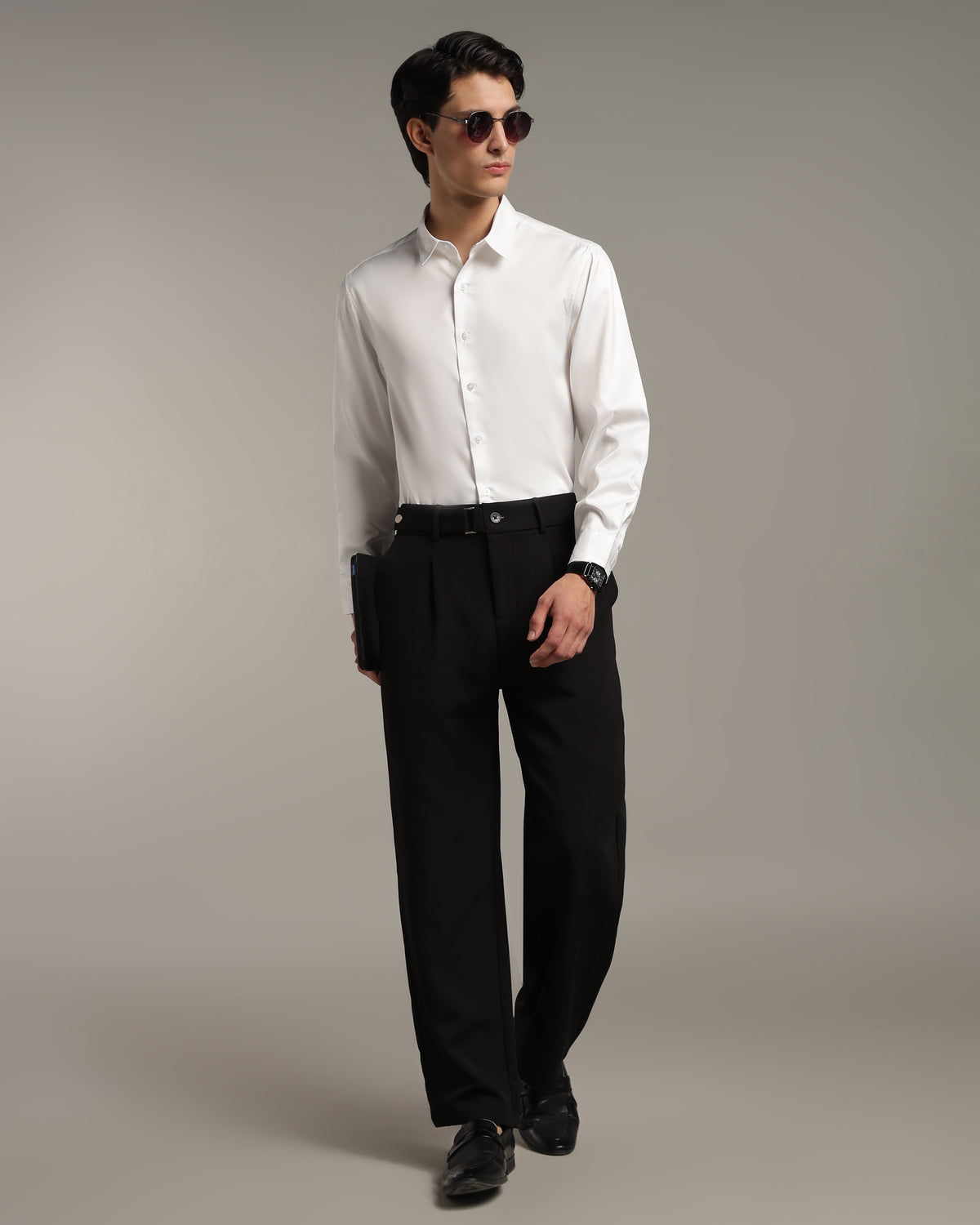 Luxe White Slim Fit Shirt
