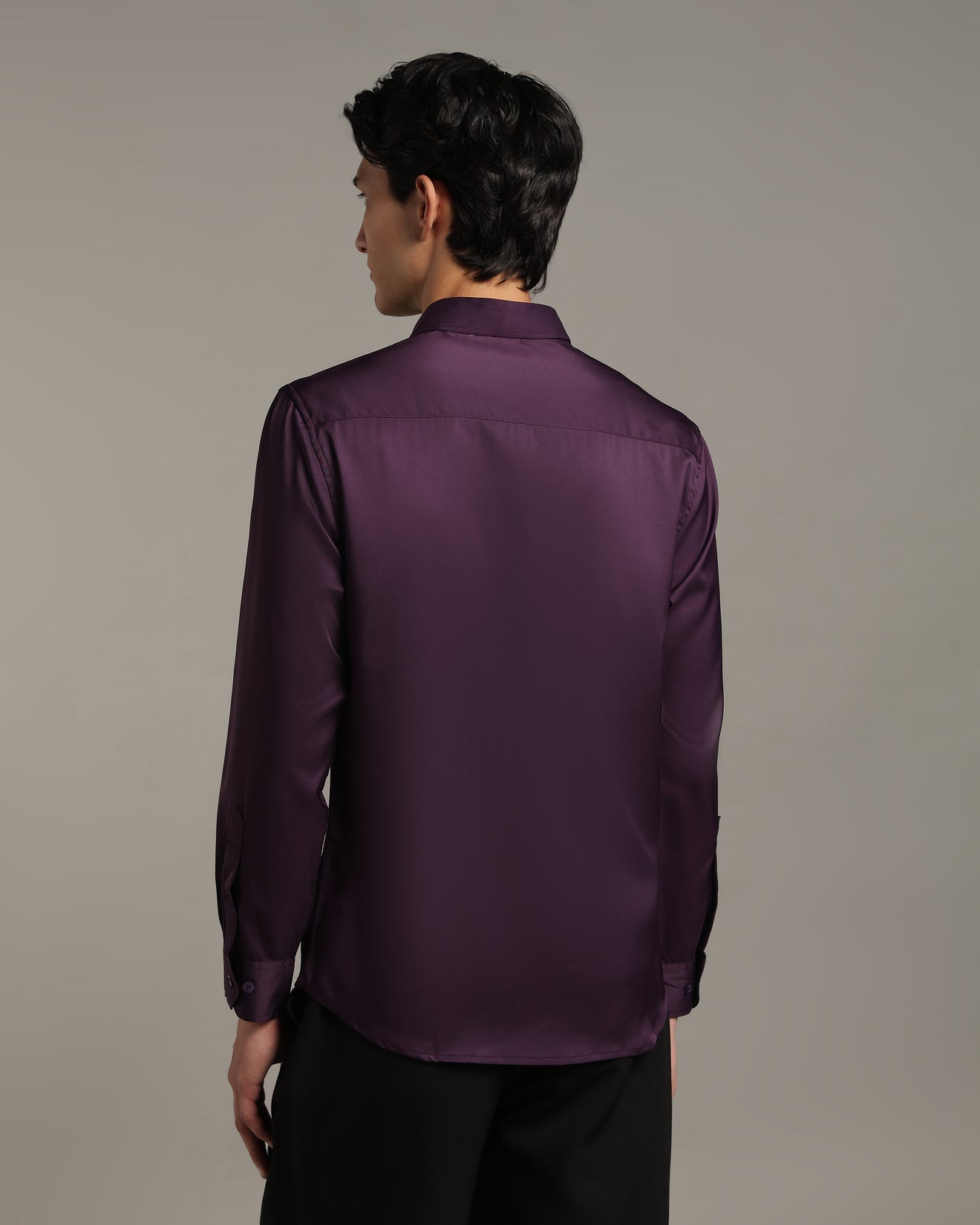 Luxe Deep Plum Slim Fit Shirt