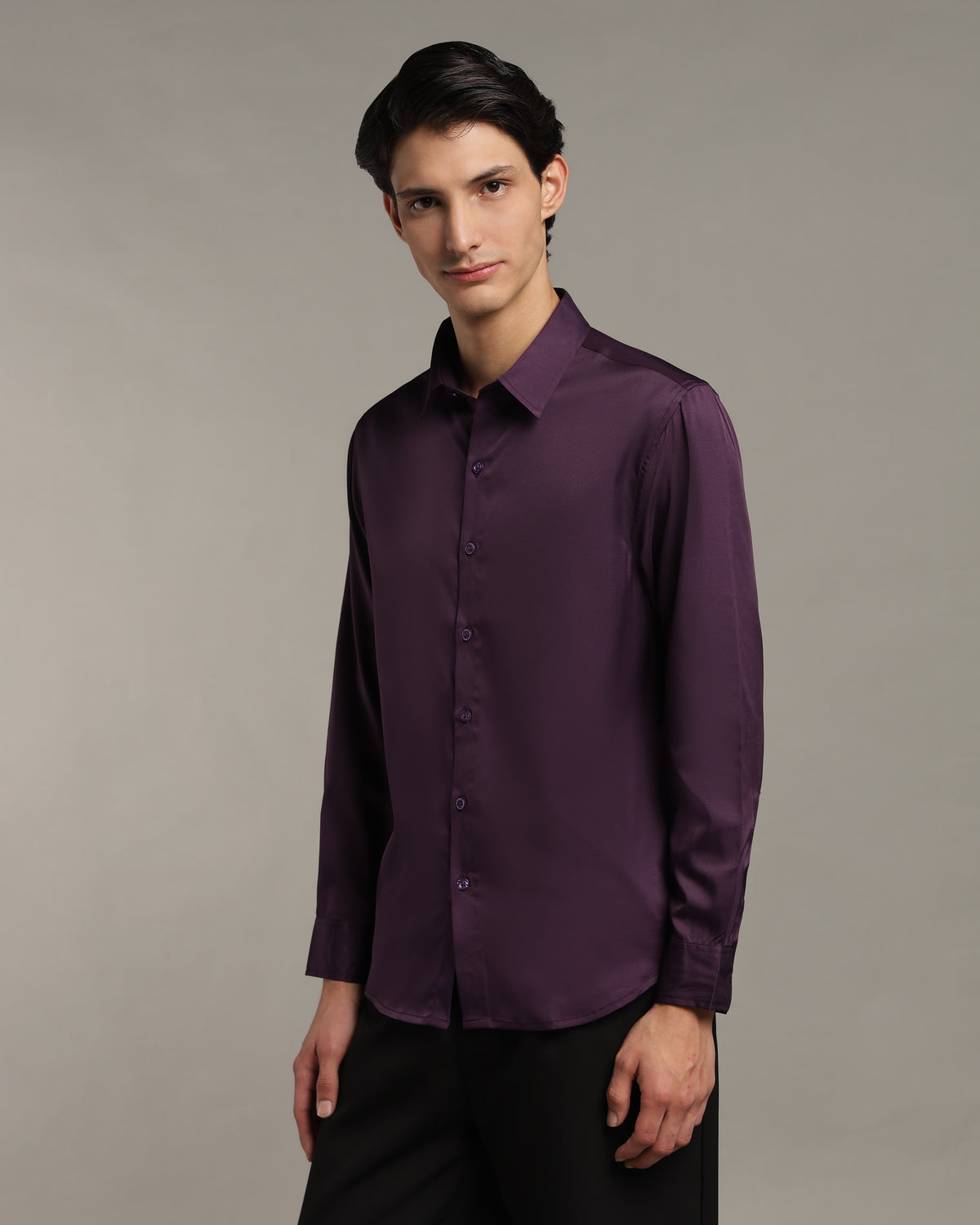 Luxe Deep Plum Slim Fit Shirt