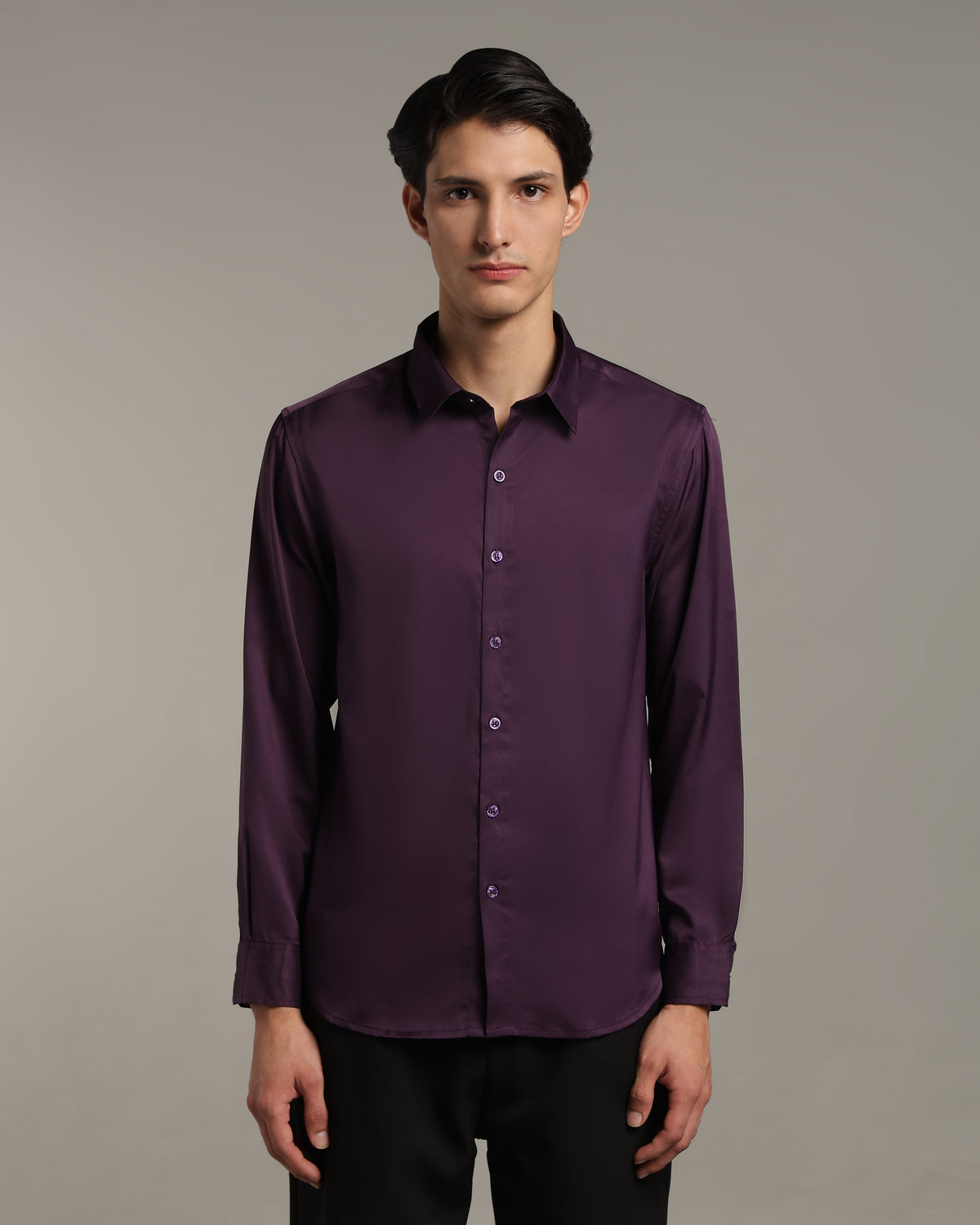Luxe Deep Plum Slim Fit Shirt