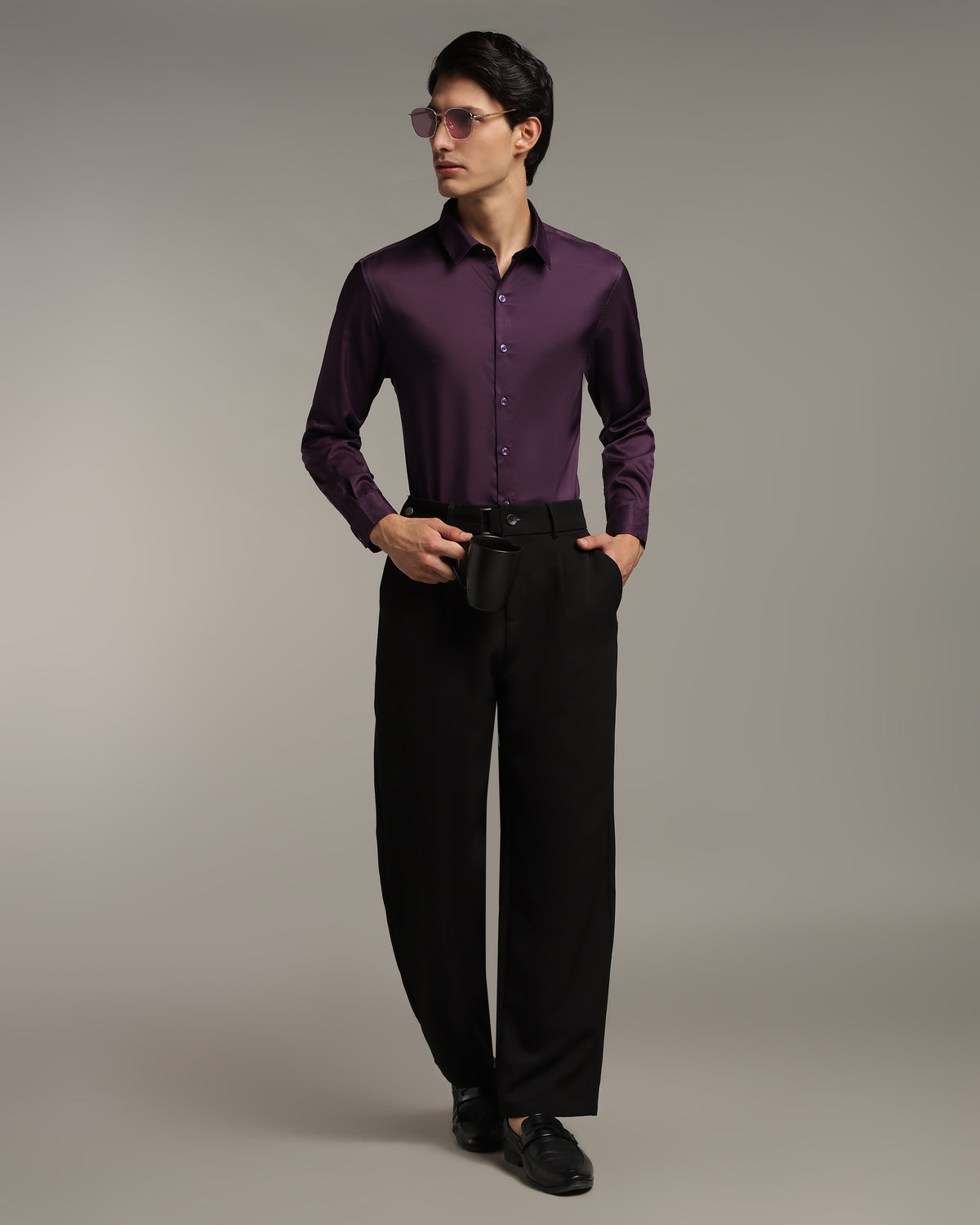 Luxe Deep Plum Slim Fit Shirt