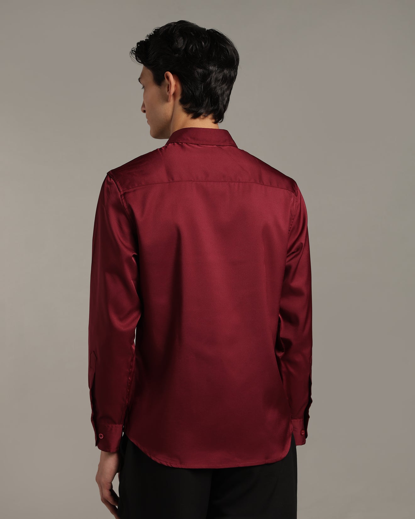 Luxe  Wine Slim Fit Shirt