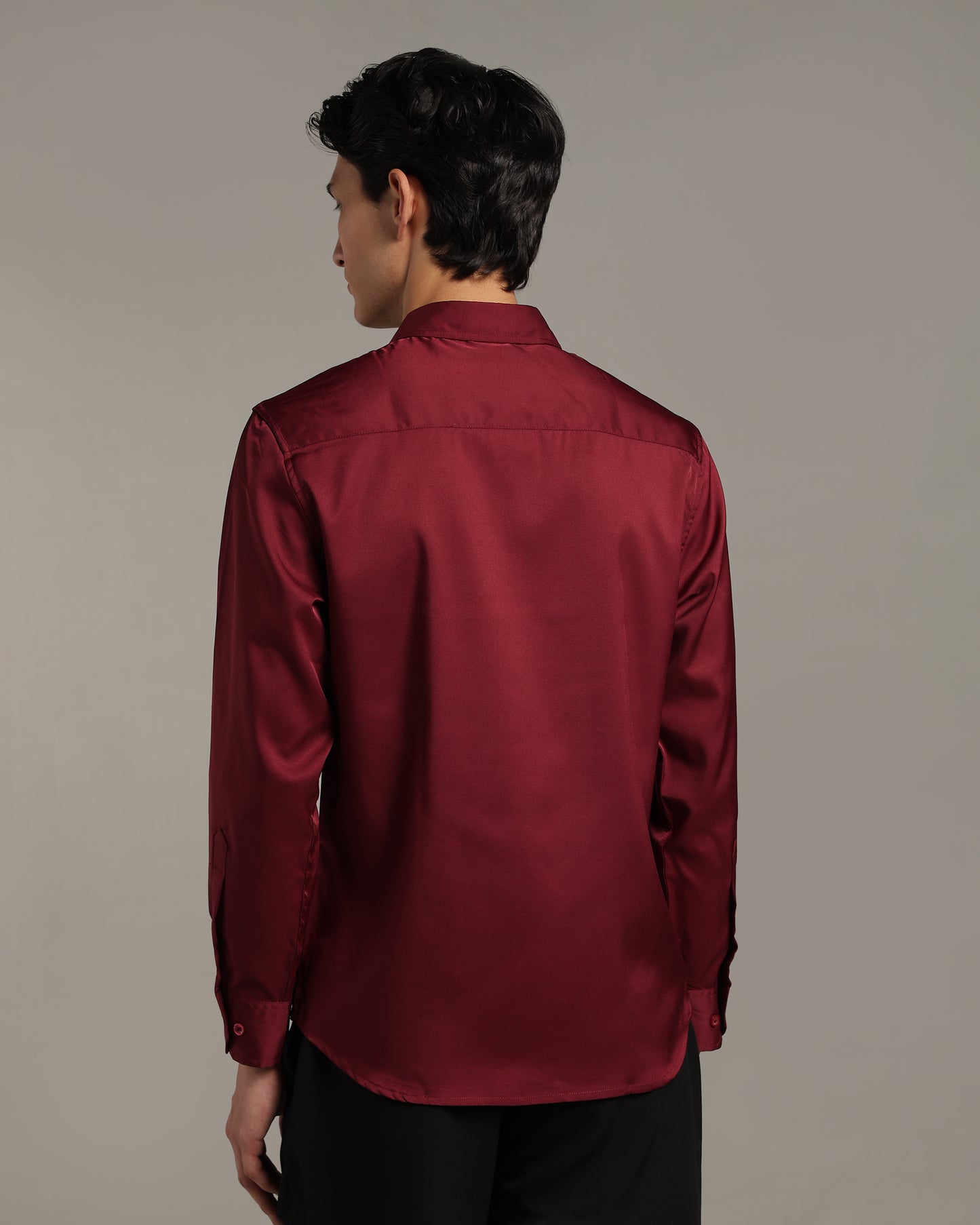 Luxe  Wine Slim Fit Shirt