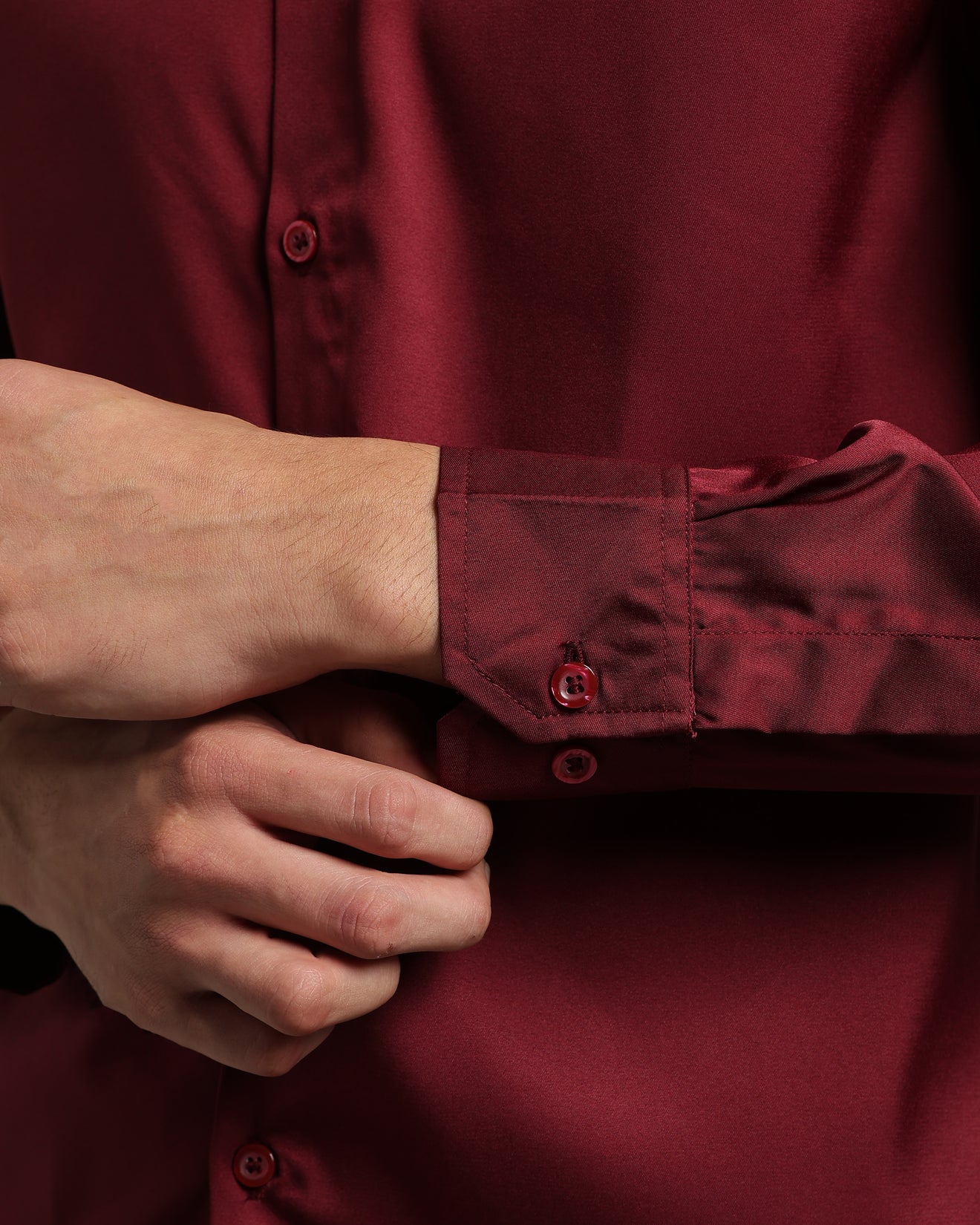 Luxe  Wine Slim Fit Shirt