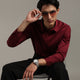 Luxe  Wine Slim Fit Shirt