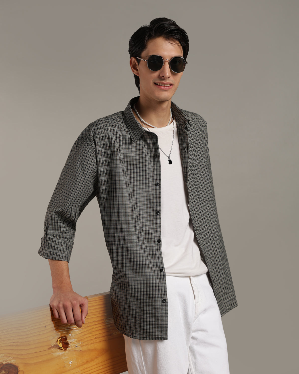 Olive Green Poplin Shirt