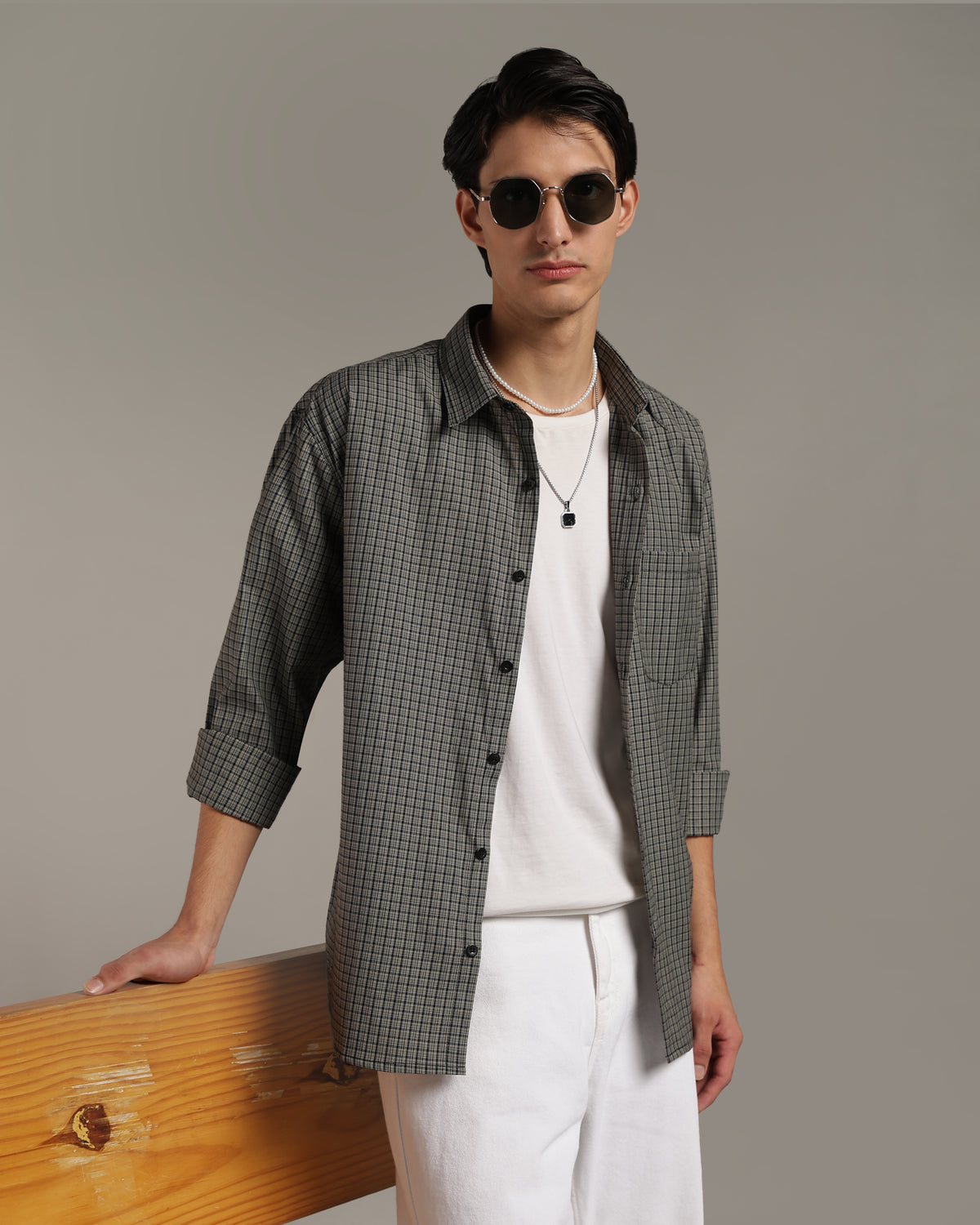 Olive Green Poplin Shirt