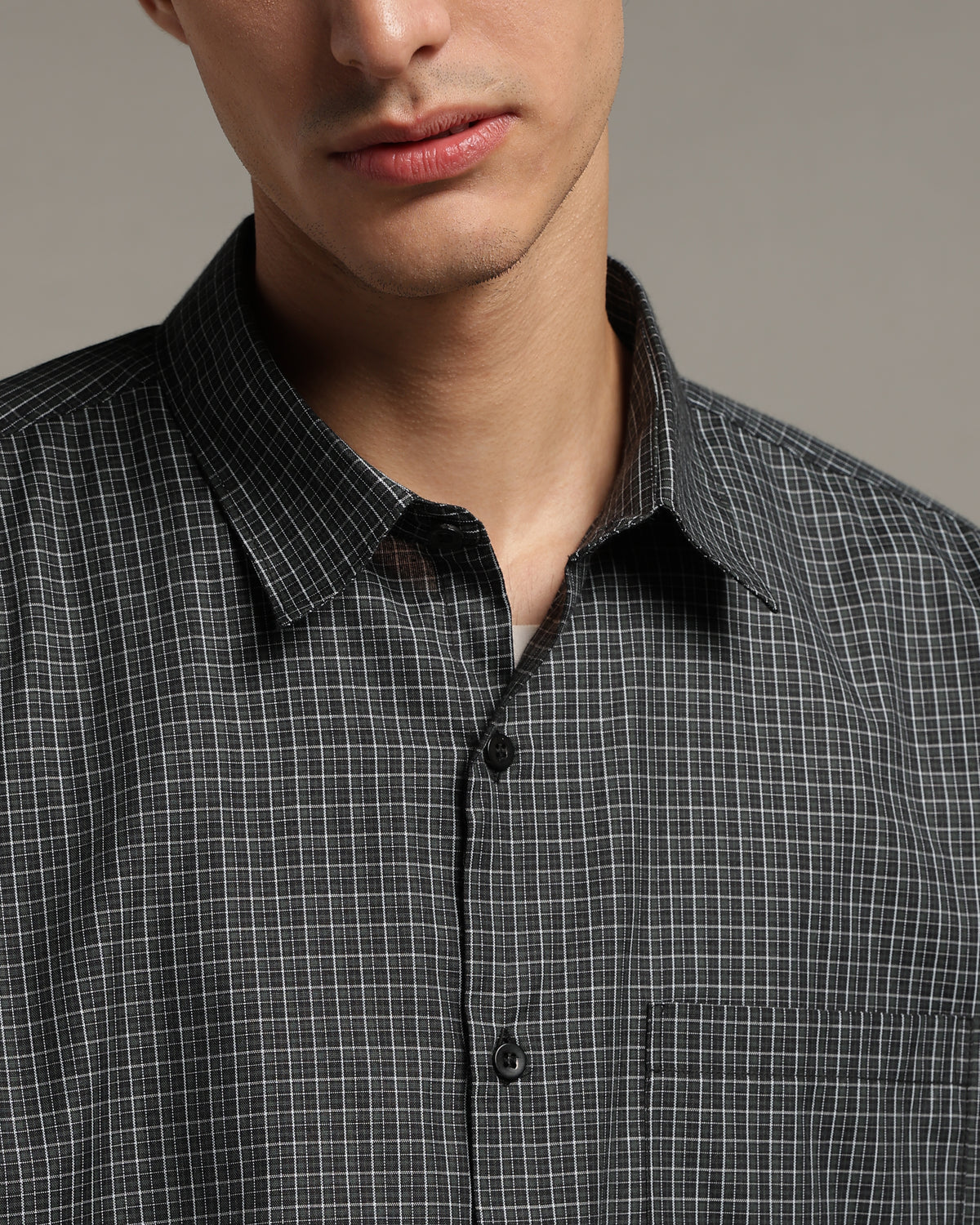Charcoal Black Poplin Shirt
