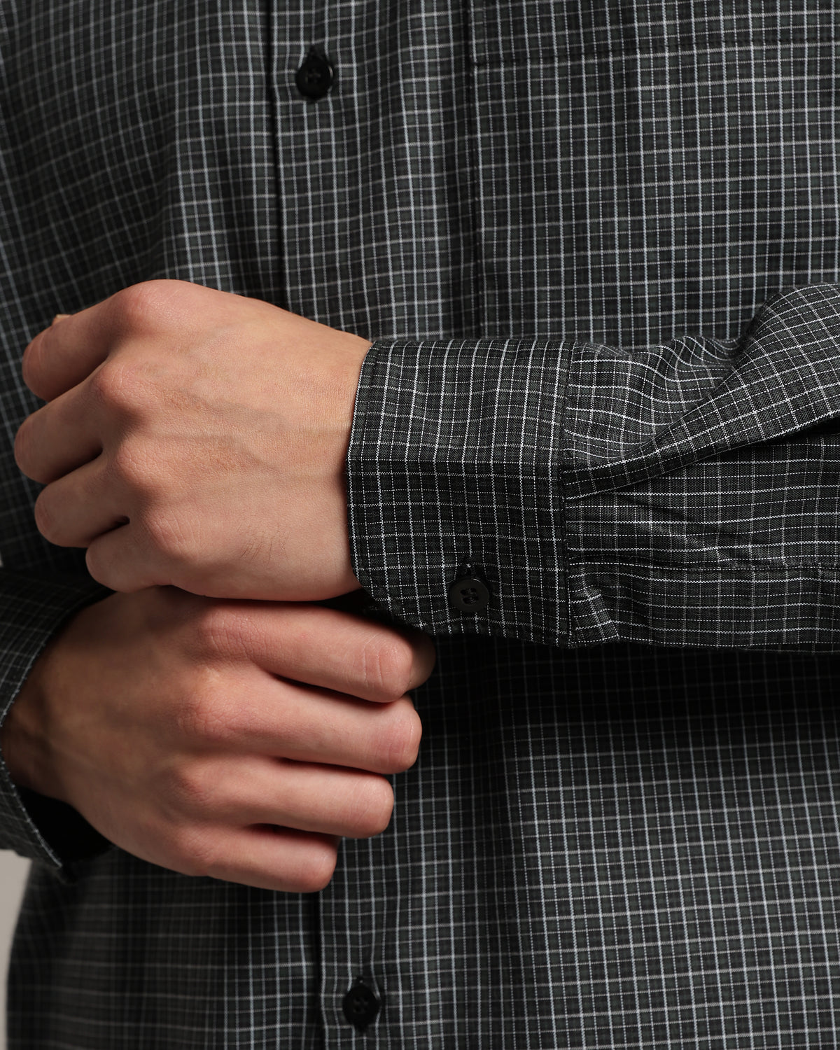Charcoal Black Poplin Shirt