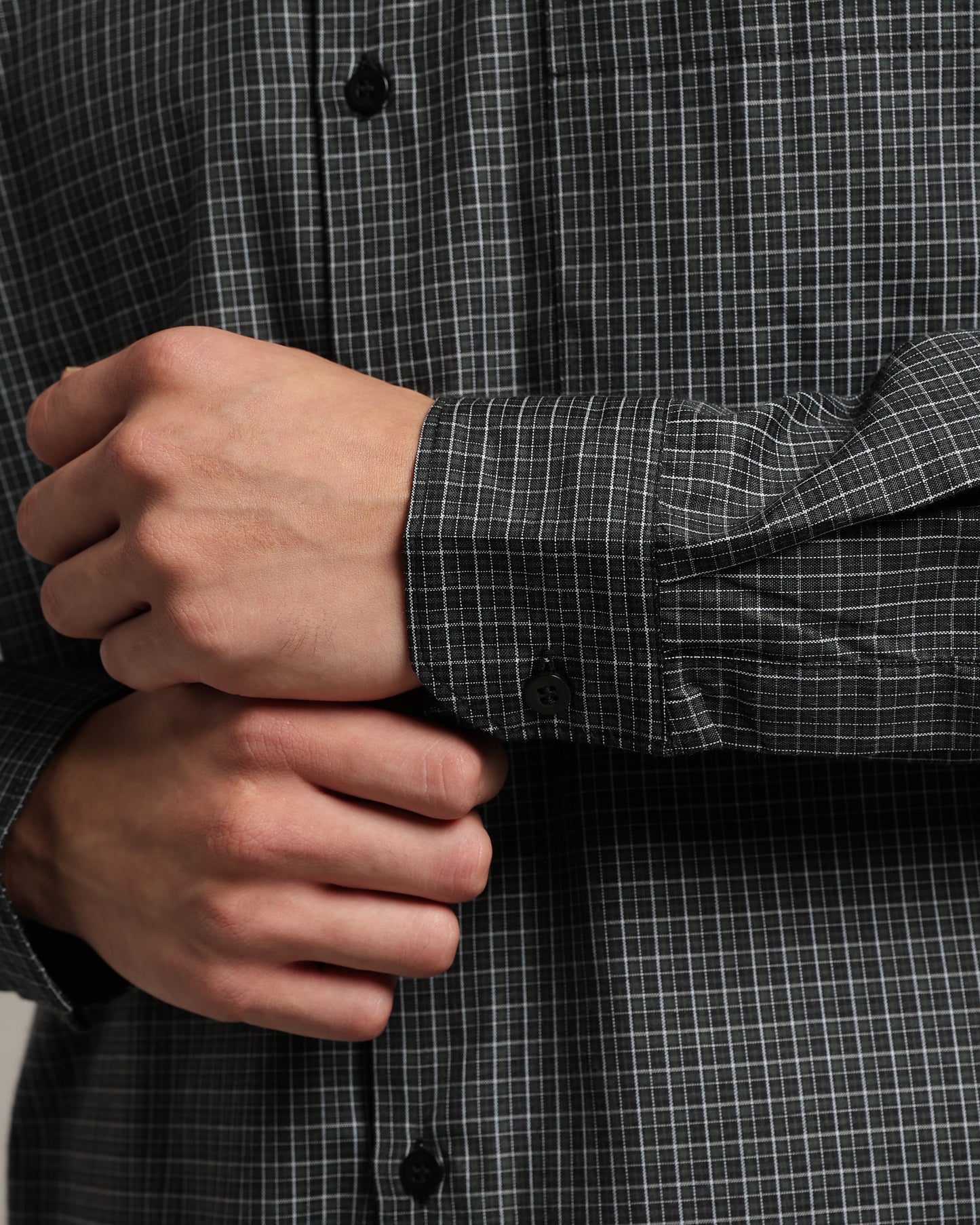 Charcoal Black Poplin Shirt