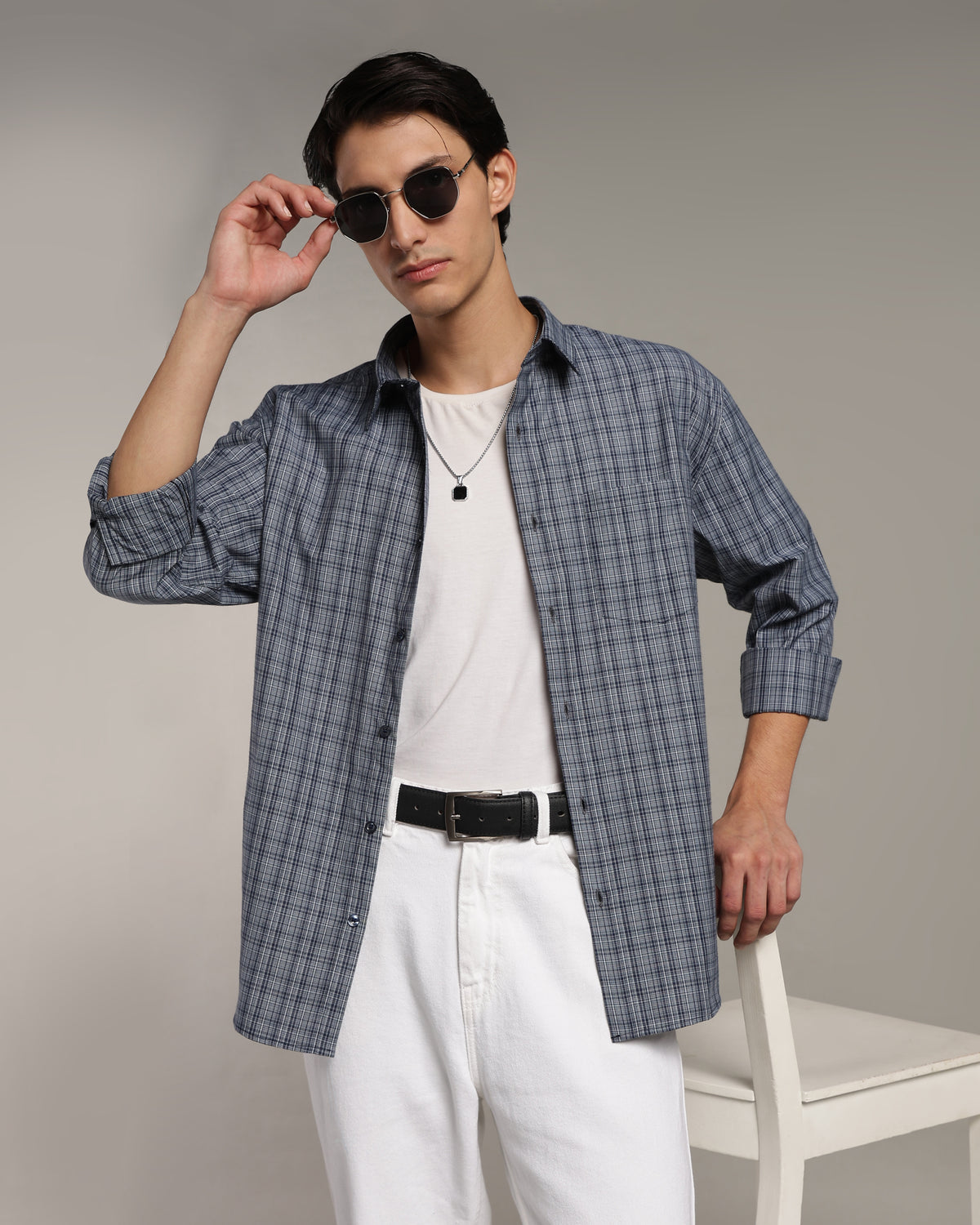 Dusk Blue Poplin Shirt
