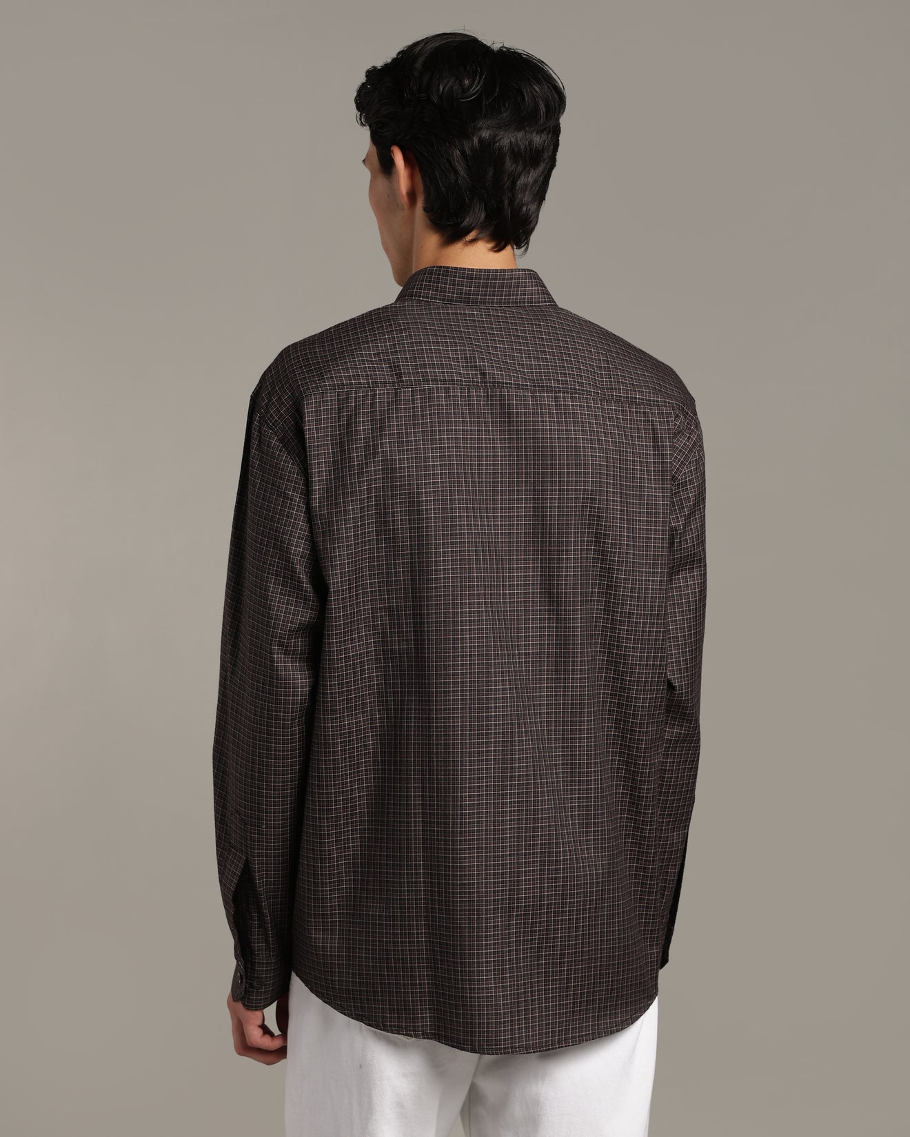 Deep Brown Poplin Shirt