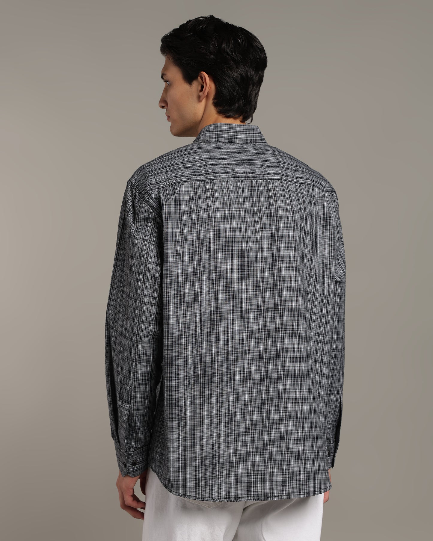 Ash Grey Poplin Shirt