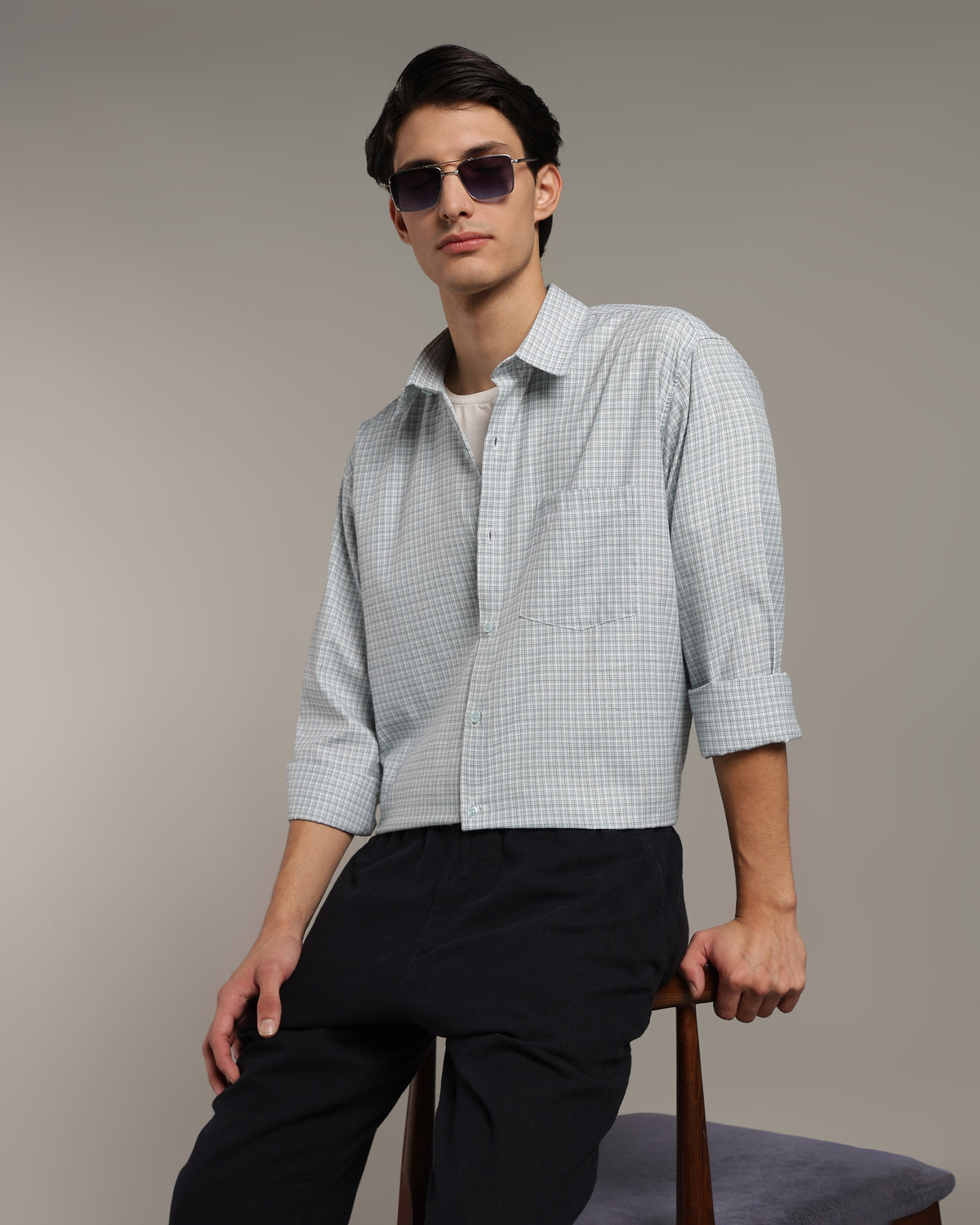Mint Green Poplin Shirt