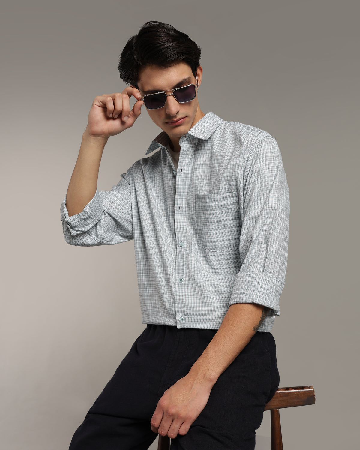 Mint Green Poplin Shirt