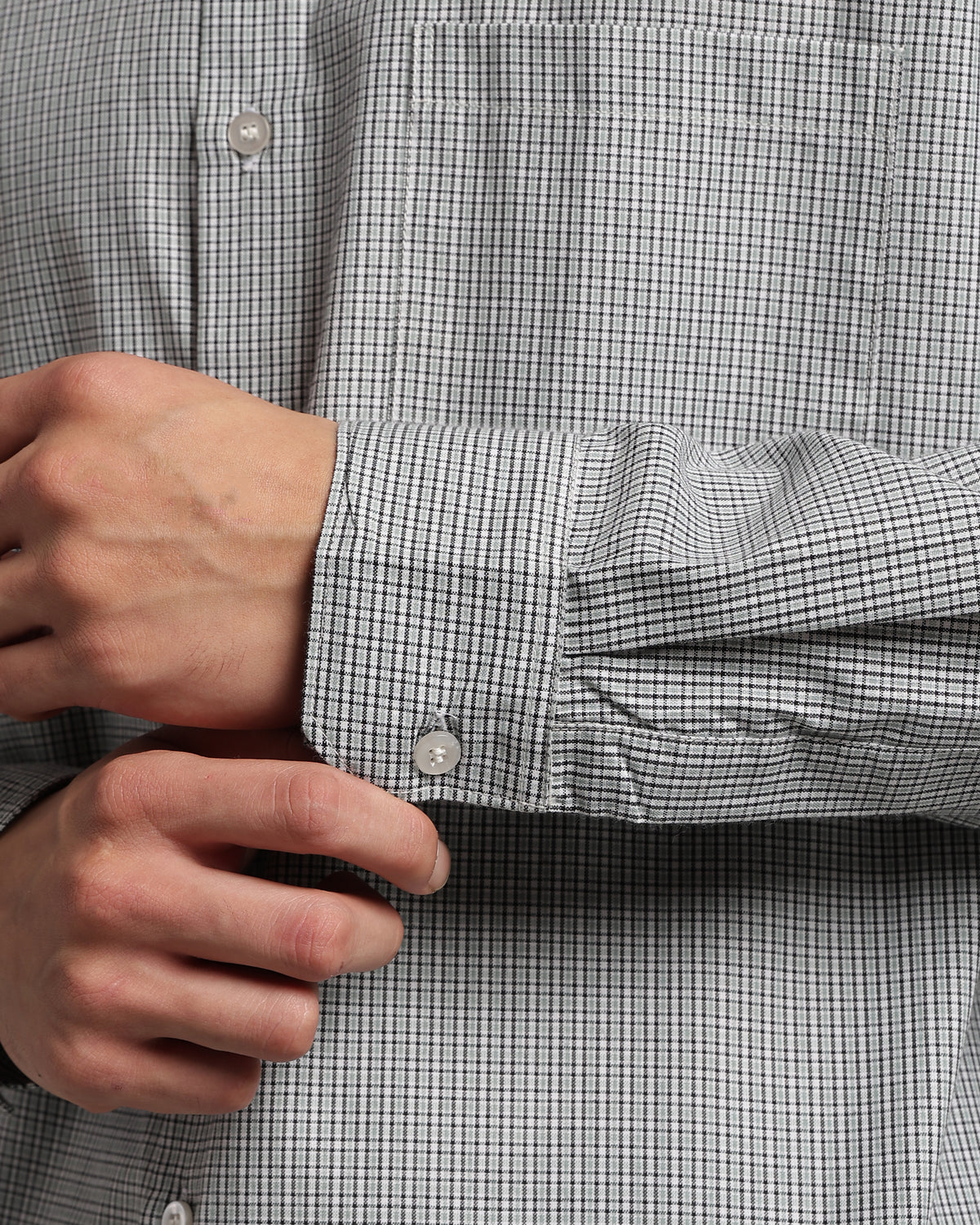 Silver Grey Poplin Shirt