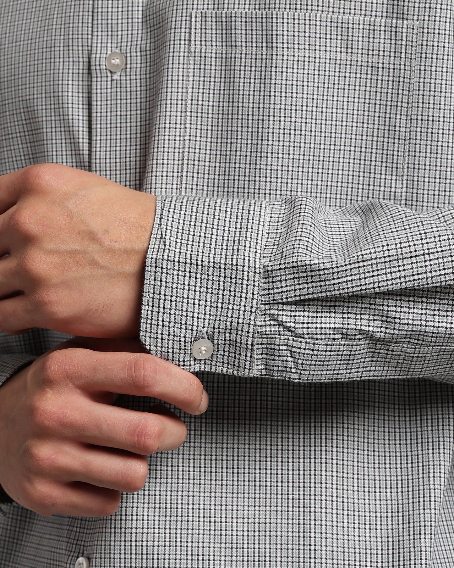 Silver Grey Poplin Shirt